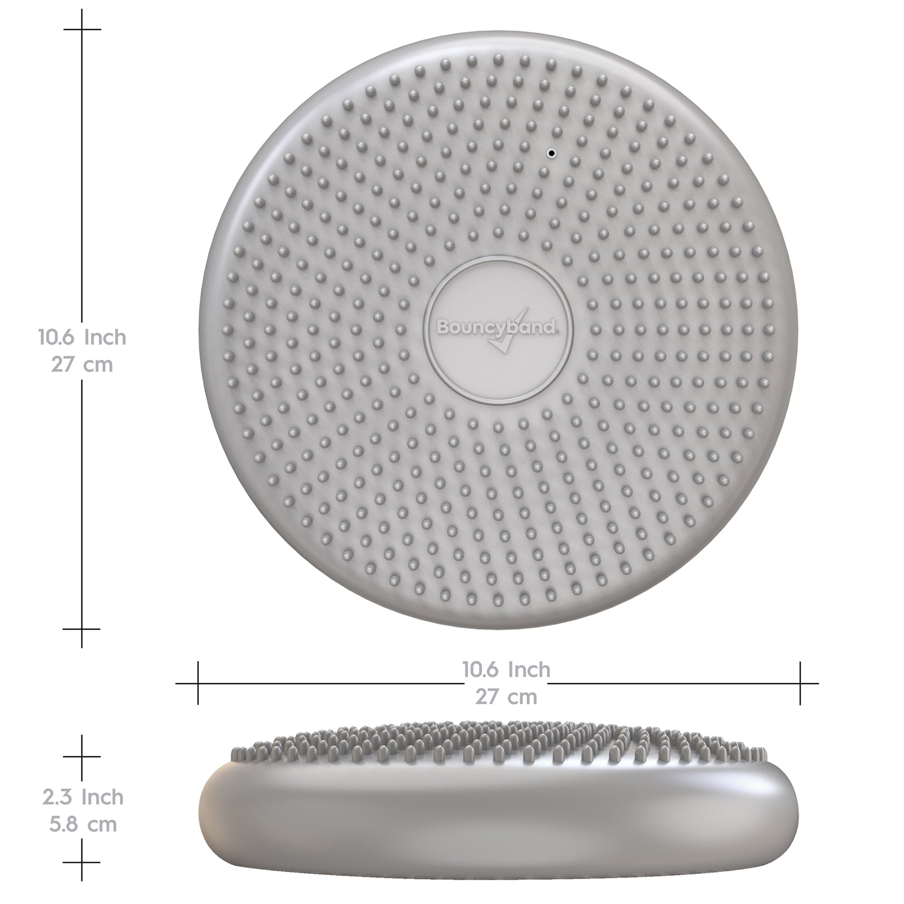 Bouncyband Little Wiggle Sensory Seat Cushion for Kids - Silver | ADHD & Autism Sensory Tool for Classroom, Office & Home Use