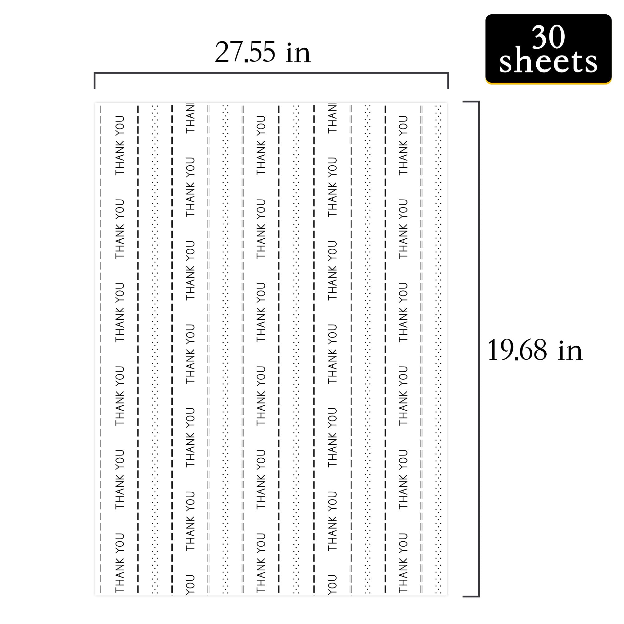 MR FIVE 30 Sheets Bulk Thank You Tissue Paper - 20