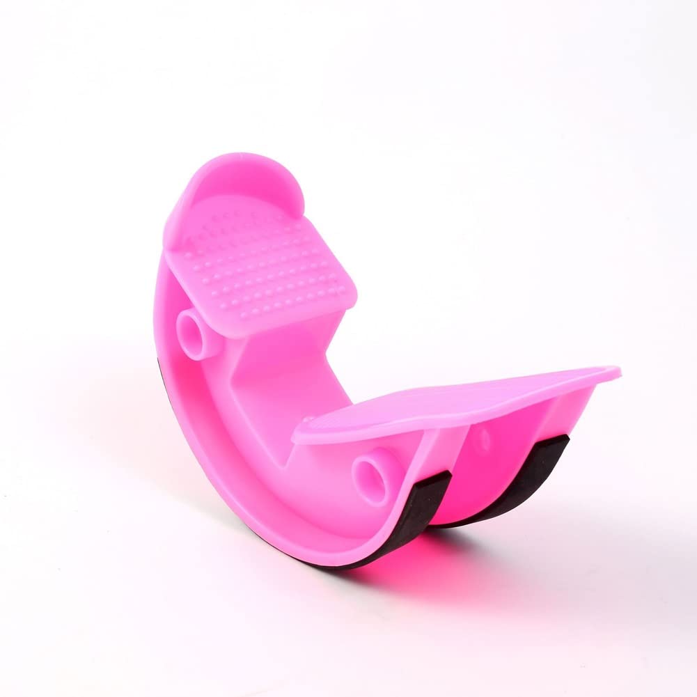 WalnutA Foot Stretcher & Calf Rocker Board - Achilles Tendon & Ankle Stretcher for Plantar Fasciitis Relief, Yoga, Physical Therapy & Post-Workout Recovery - Pink (Perfect for Home Gym, Office & Rehabilitation)