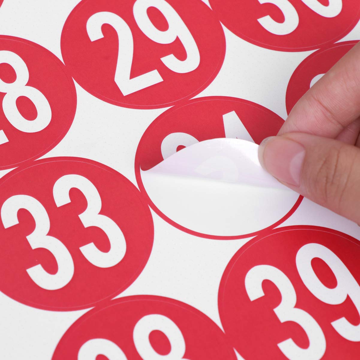 NUOBESTY Custom Number Stickers 1-40 - Self Adhesive Decorative Markers for Tables, Bags & Home - 40PCS Letter & Serial Stickers for DIY Crafts, School Projects & Organization