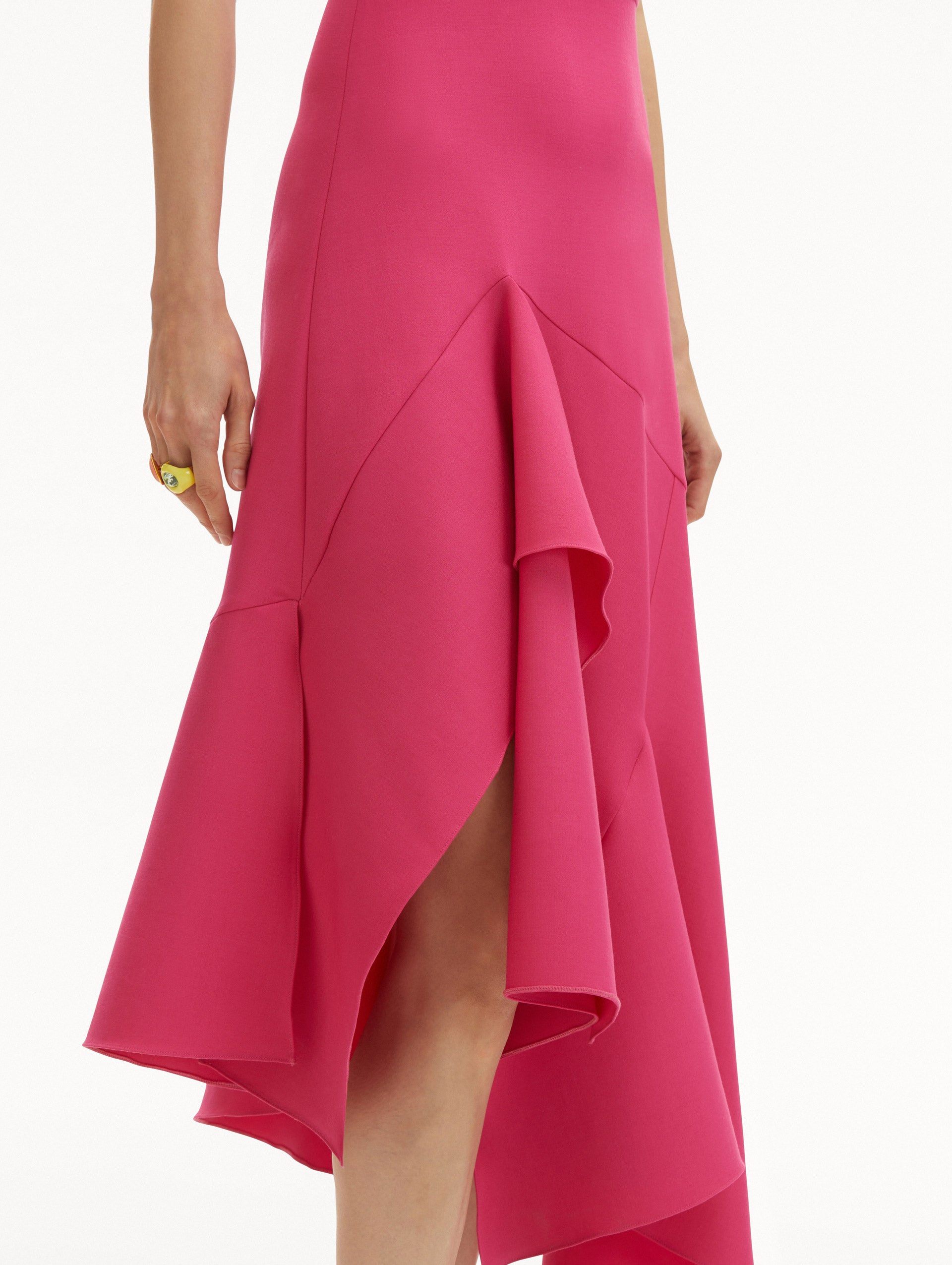 Elegant Asymmetrical Wool Dress for Women - Cozy Winter Fashion, Office Wear & Holiday Party Outfit