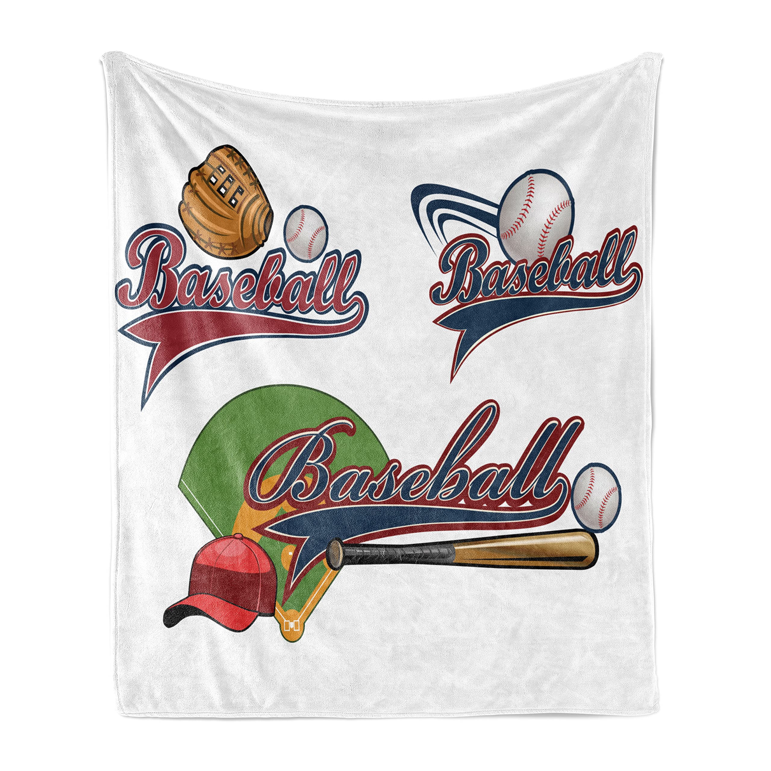 Ambesonne Baseball Sports Throw Blanket - 60