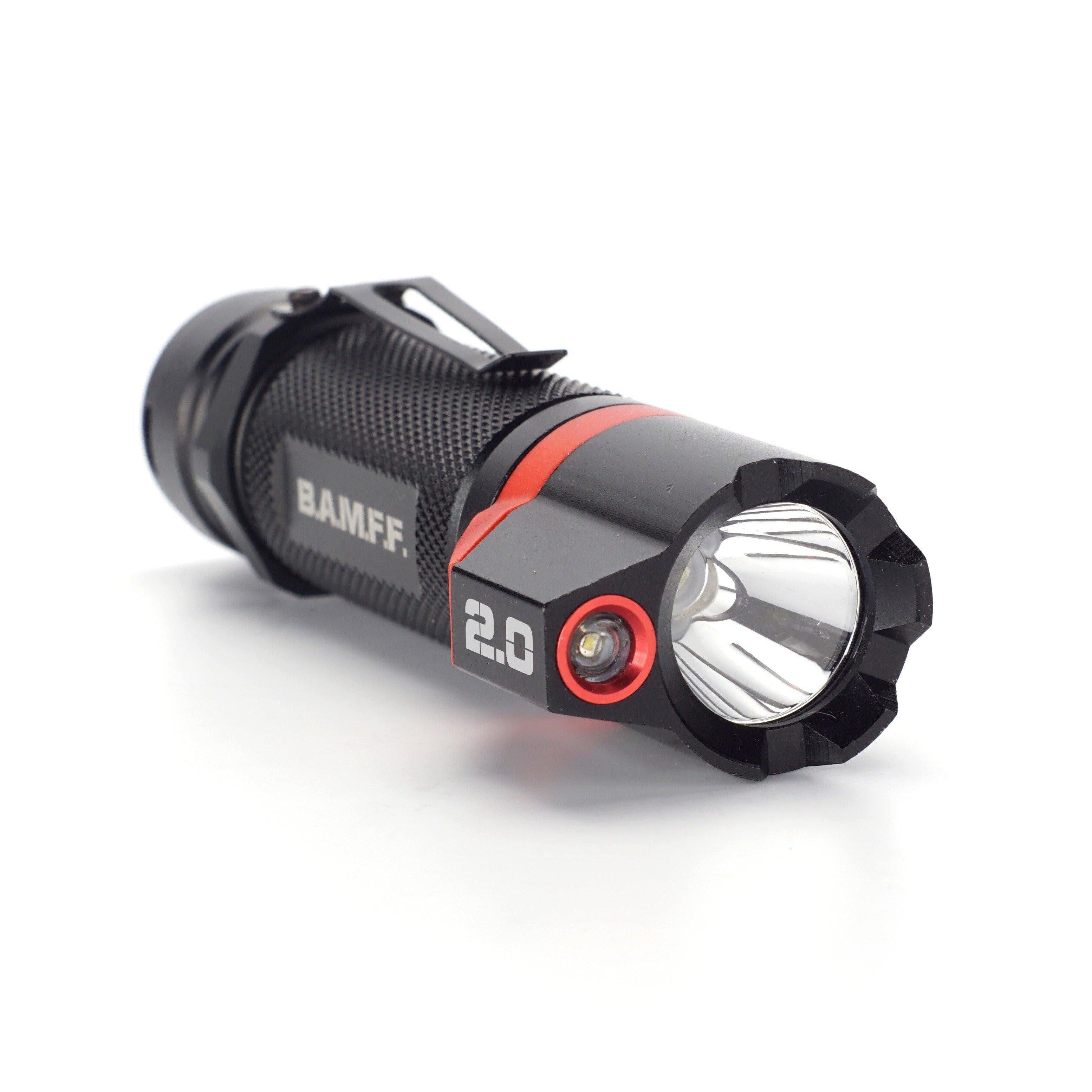 B.A.M.F.F. 2.0 200 Lumen Dual LED Flashlight - High Power Rechargeable Tactical Flashlight for Camping, Hiking, Emergency & Outdoor Adventures