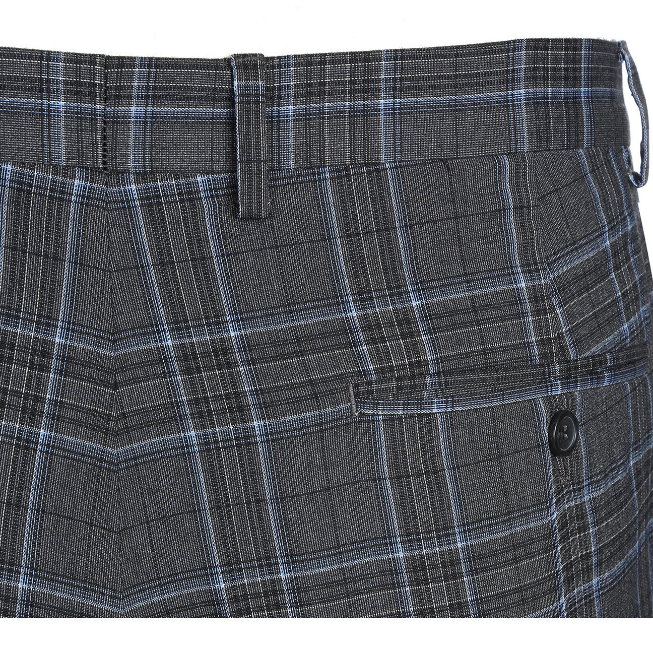 Alessandro Vitello by Renoir Gray Slim Fit Checked Suit for Men - Classic Gray Plaid Business Attire (Size 28) | Perfect for Office, Weddings & Formal Events