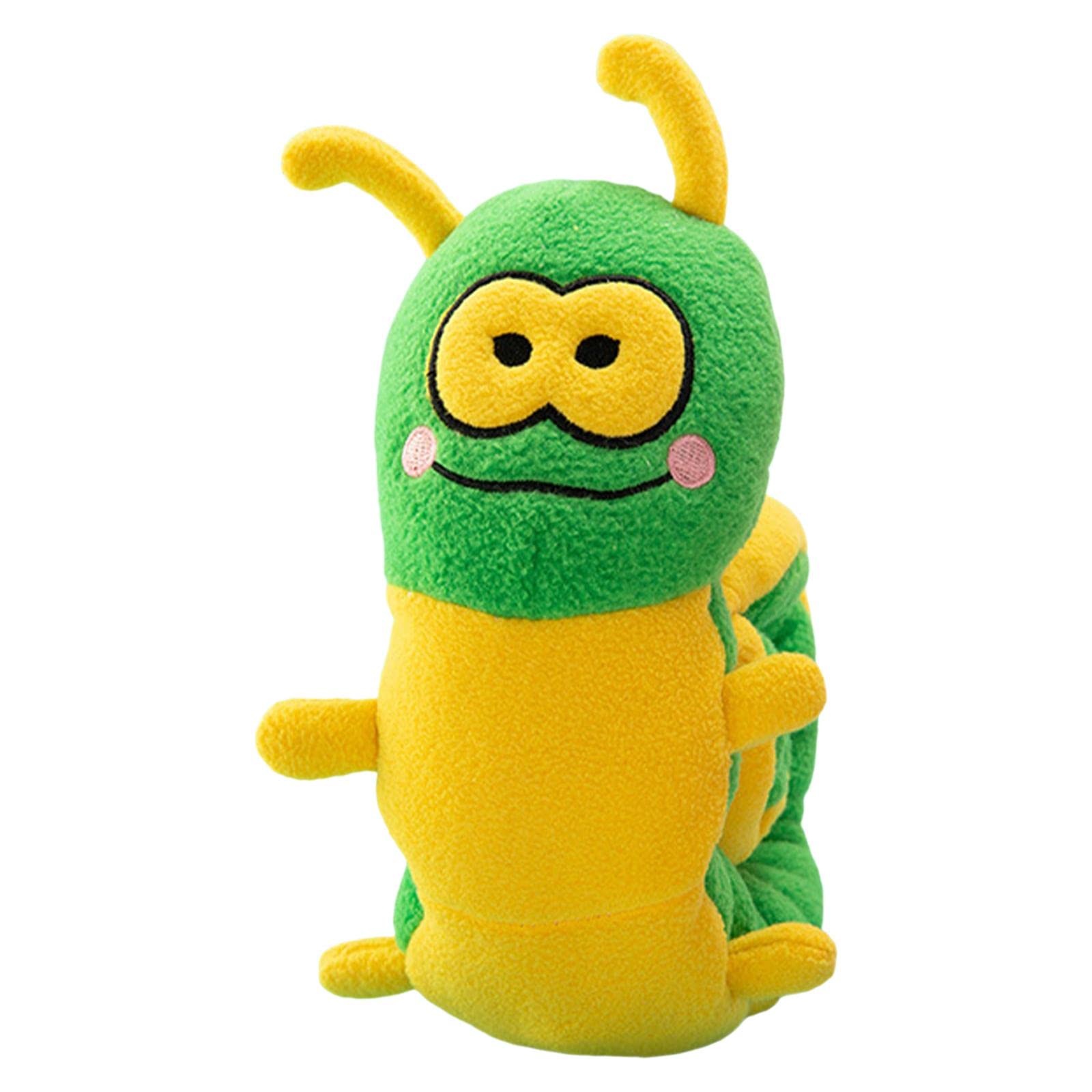 MagiDeal Plush Dog Chew Toys with Squeaker - Interactive Puzzle Snuffle Toy for Foraging Training, Anxiety Relief & Boredom Buster for Small to Medium Dogs - Perfect for Indoor Play & Mental Stimulation (Green & Yellow)