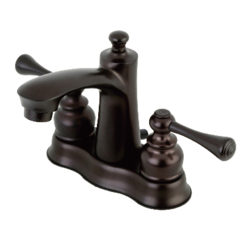 Kingston Brass FB7611BL 4-Inch Centerset Bathroom Faucet - Modern Waterfall Spout for Vanity Sink, Perfect for Home & Hotel Bathroom Renovation