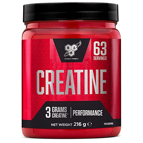 BSN DNA Creatine Monohydrate Powder 216g (63 Servings) - Unflavored Muscle Building Supplement for Athletes & Bodybuilders - Pre/Post Workout Recovery, Strength Training & Performance Enhancement