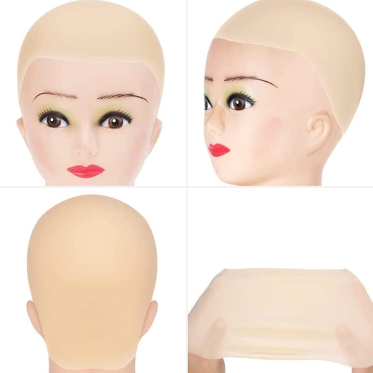 Bald Cap for Adults - Latex Wig Cap for Costume & Makeup - Perfect for Halloween & Cosplay
