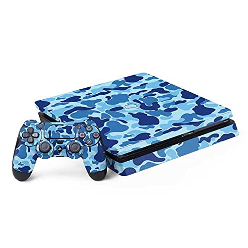Skinit Custom Gaming Skin Decal for PS4 Slim Bundle - Light Blue Street Camo Design | Protective Cover for PlayStation 4 Slim | Perfect for Gamers & Collectors