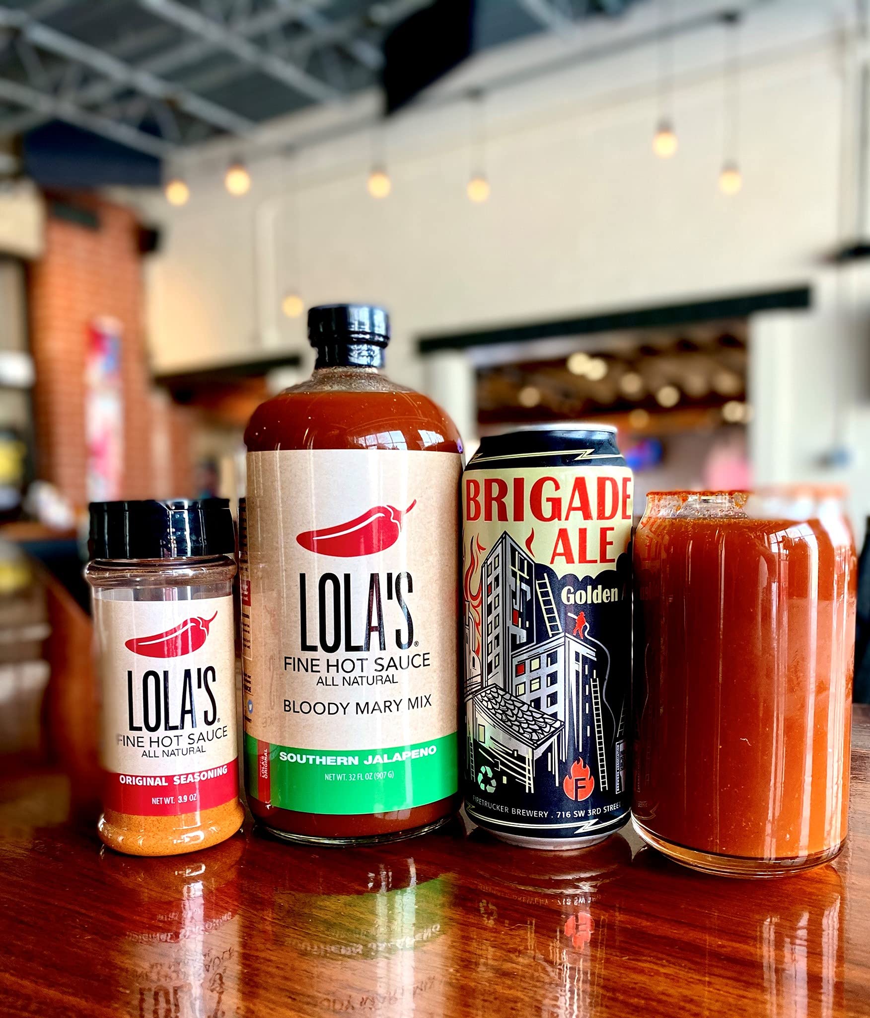 Lola's Southern Jalapeno Bloody Mary Mix 32 oz - All Natural Gluten Free Hot Sauce Infused Cocktail Mixer | Handcrafted Spicy Bloody Mary Drink for Brunch, Parties & Home Bars | Perfect for Entertaining & Gifting