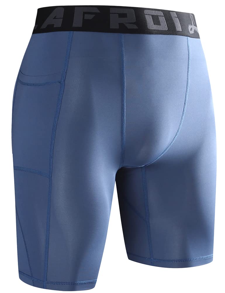 LAFROI Men's Quick Dry Compression Shorts with Cool Fit & Waistband - YSK09 - Perfect for Running, Gym Workouts & Outdoor Sports