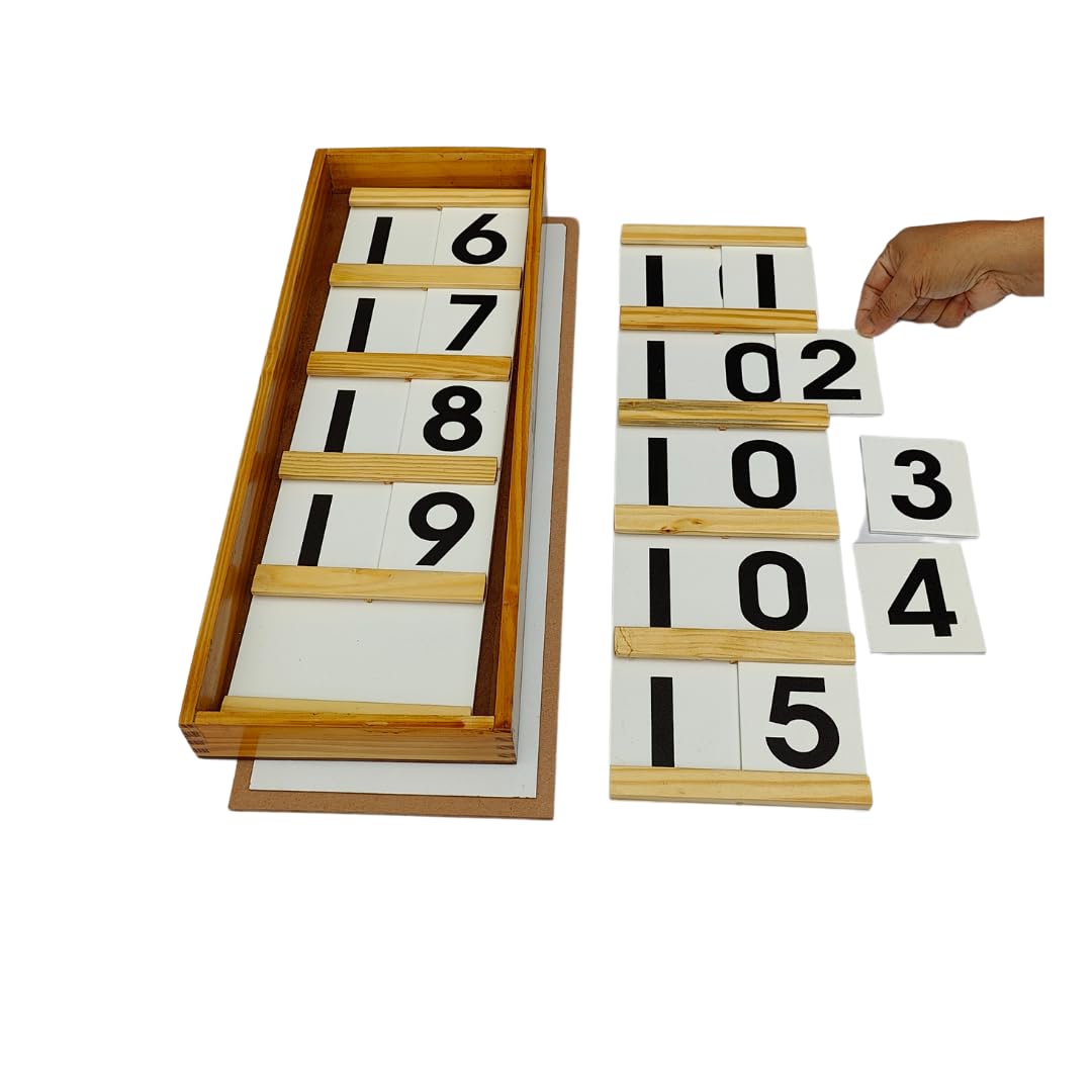 Montessori Math Toys for Toddlers - Seguin Board Teen with Beads, Sensory Board Setup for Kids 2+ Years Old | Educational Home Learning Game for Counting & Number Recognition | Perfect for Homeschooling & Preschool Classroom
