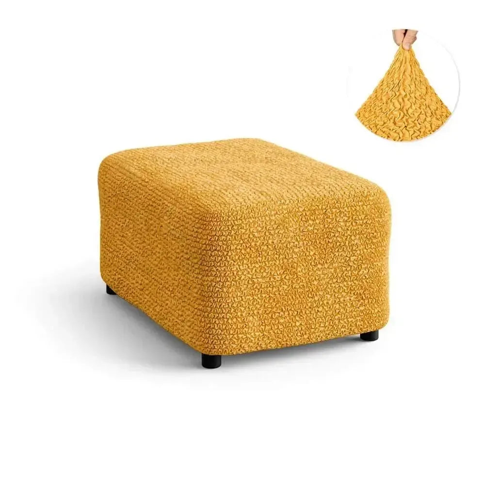 Microfiber Ottoman Slipcover Medium Size - Stretchable Furniture Cover for Living Room, Bedroom & Office - Easy to Clean & Durable Home Decor