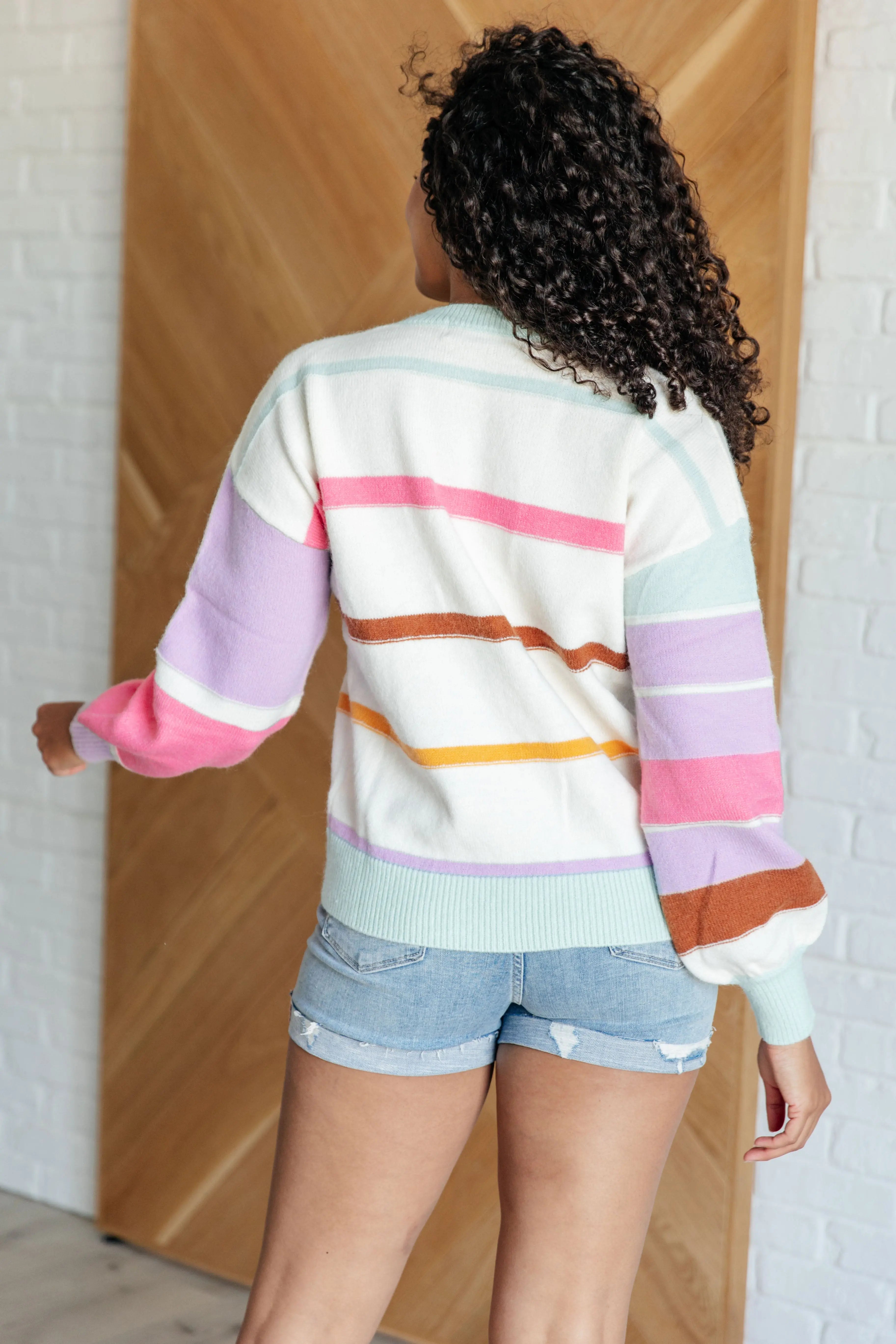 Flawless Features Striped Sweater for Women - Soft & Comfortable Knit Pullover, Casual Winter Fashion Top | Perfect for Office, Date Night & Holiday Outfits