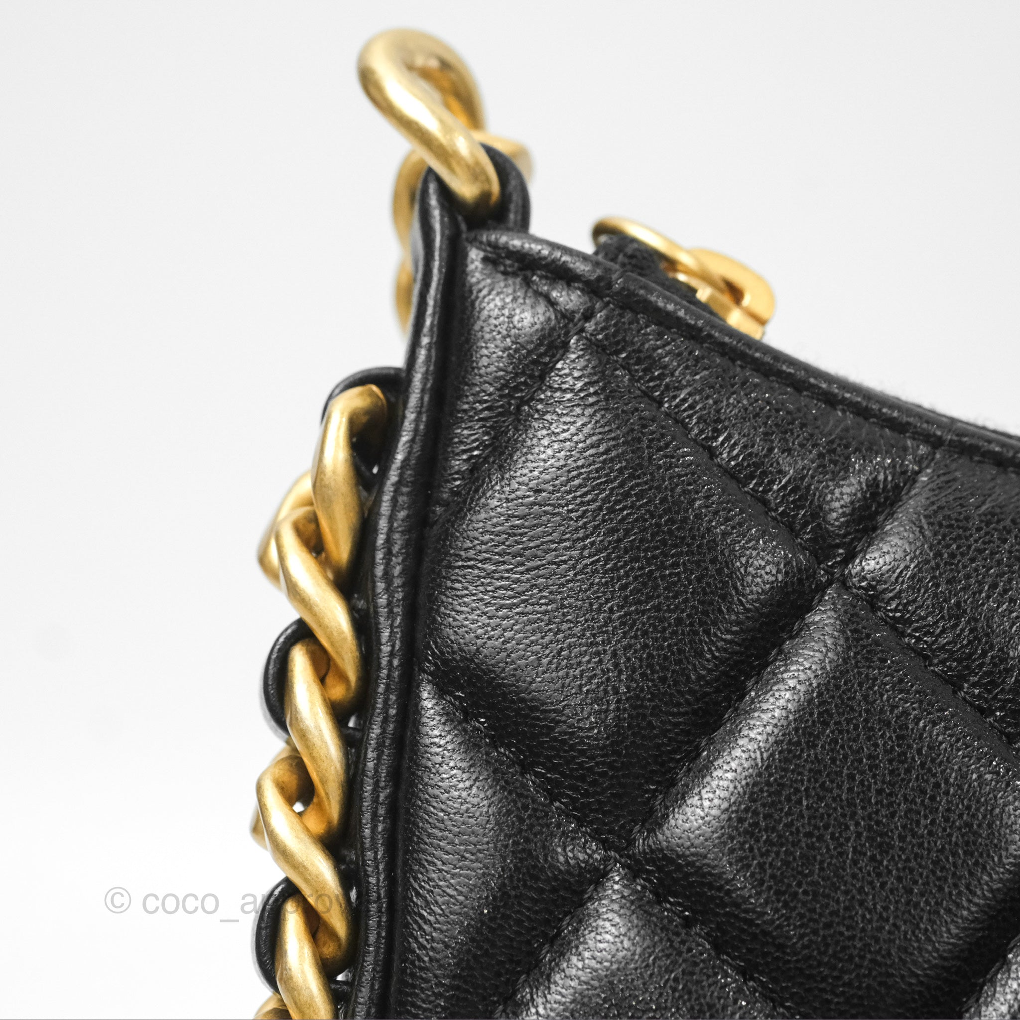 Chanel Chain Around Hobo Bag Black Lambskin Leather with Aged Gold Hardware 23B - Luxury Shoulder Bag for Women, Perfect for Evening Parties & Date Nights