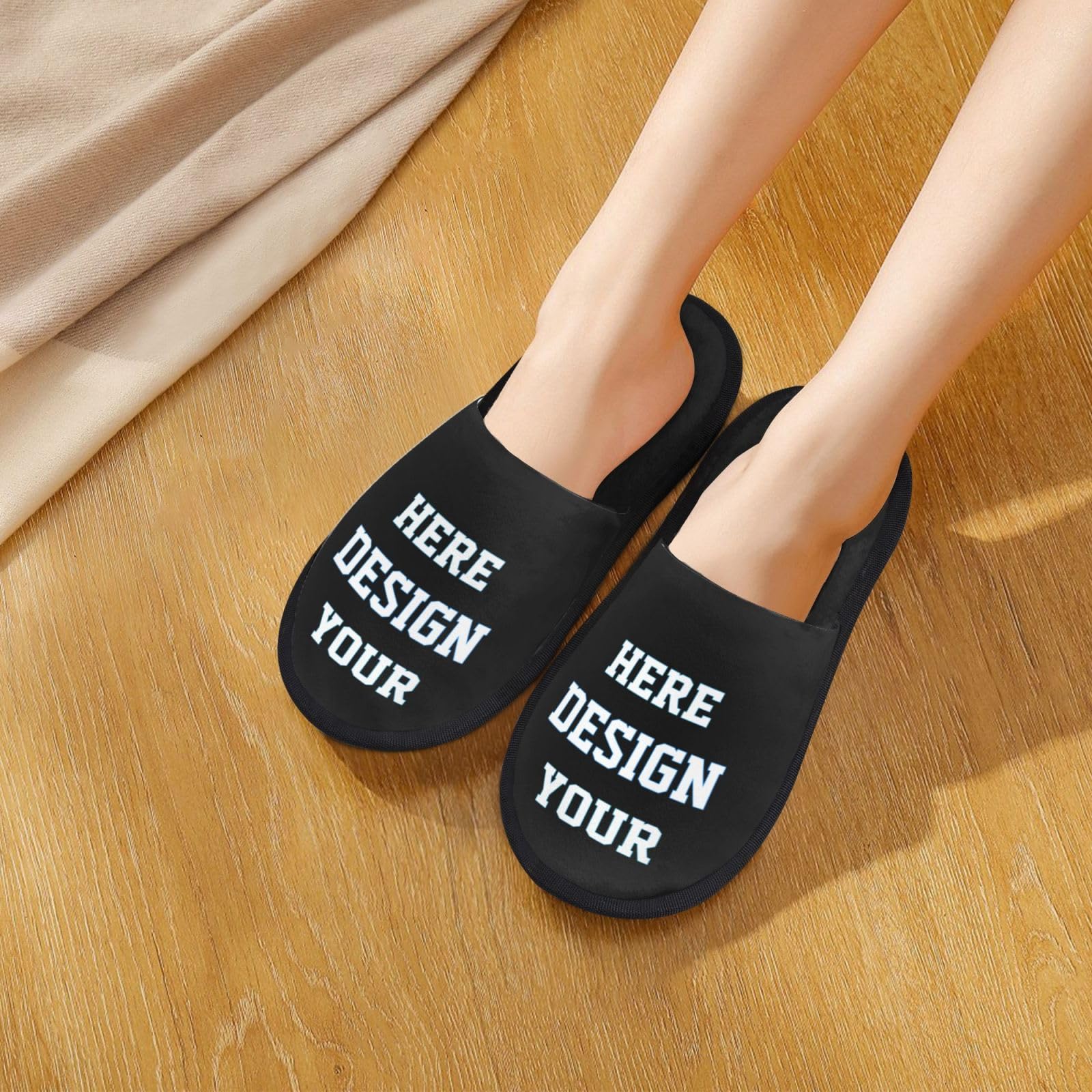 Custom Personalized Slippers for Women - Monogrammed House Shoes with Name & Photo - Cozy Gift for Mom, Wife, Daughter - Perfect for Christmas, Birthday & Home Relaxation