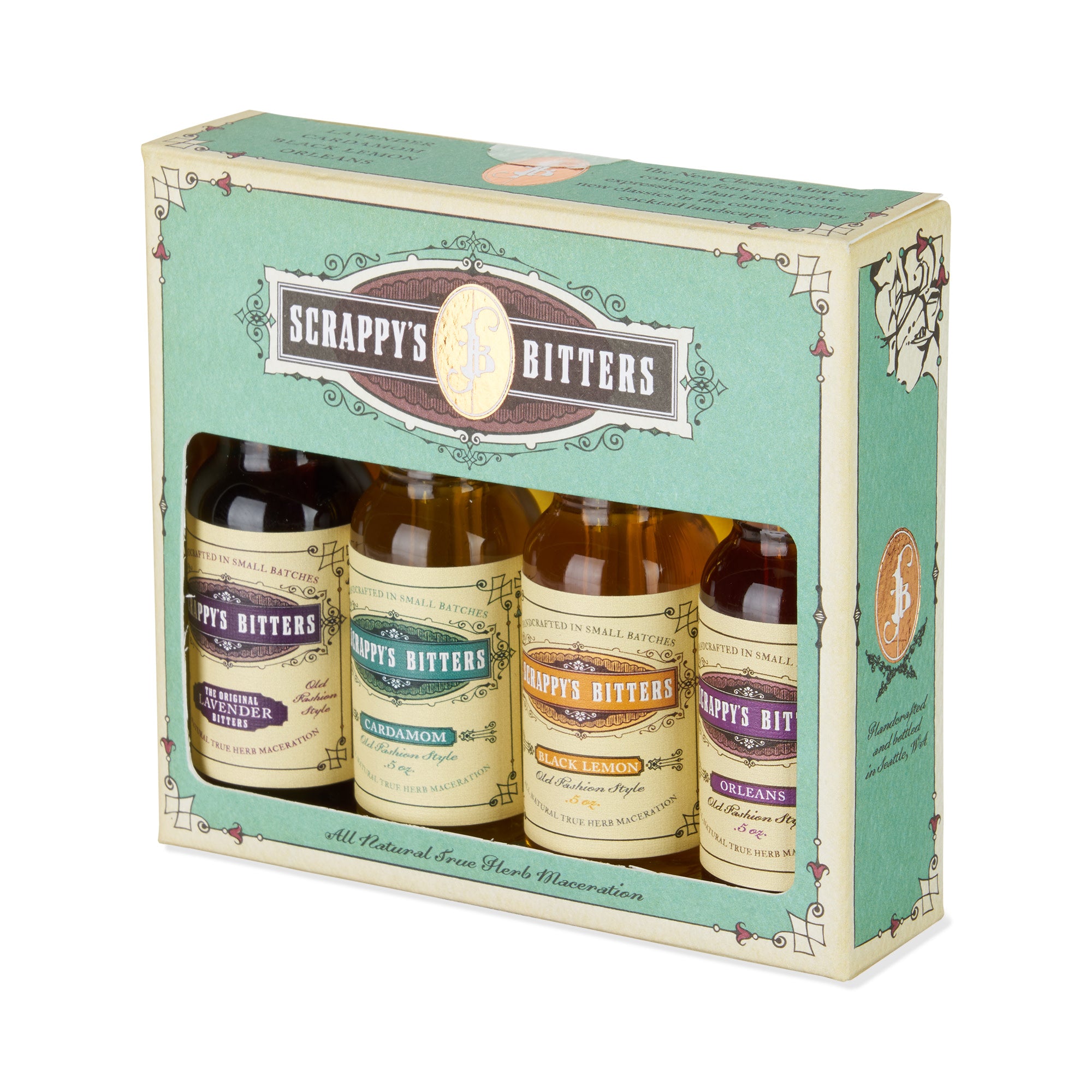 Scrappy's Bitters New Classics Gift Set - Premium Cocktail Bitters Collection for Mixology, Home Bar & Craft Cocktails - Perfect Gift for Bartenders & Cocktail Enthusiasts