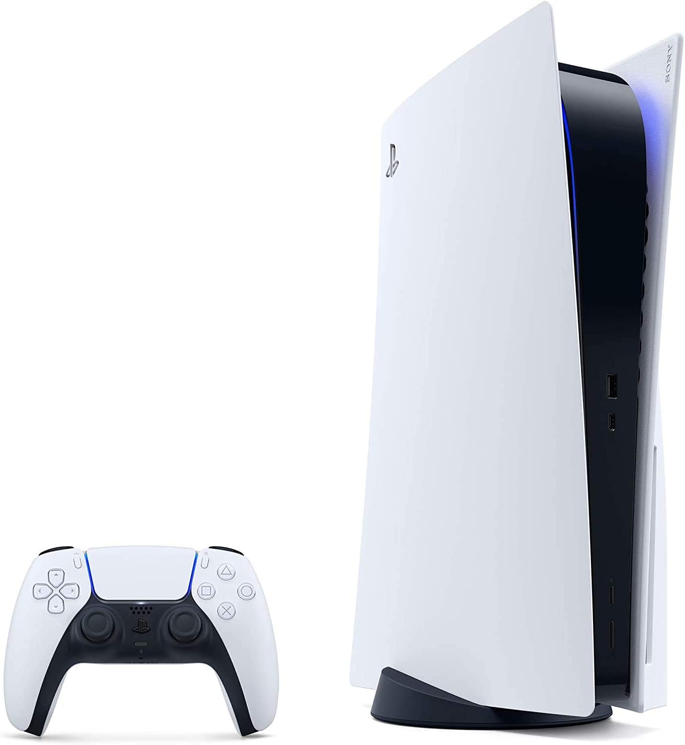 Sony PlayStation 5 Console (Disc Edition) - Next-Gen Gaming System with Ultra HD Blu-Ray, 4K 120Hz, HDR & 3D Audio - White - Perfect for Home Entertainment, Gaming Parties & VR Experiences