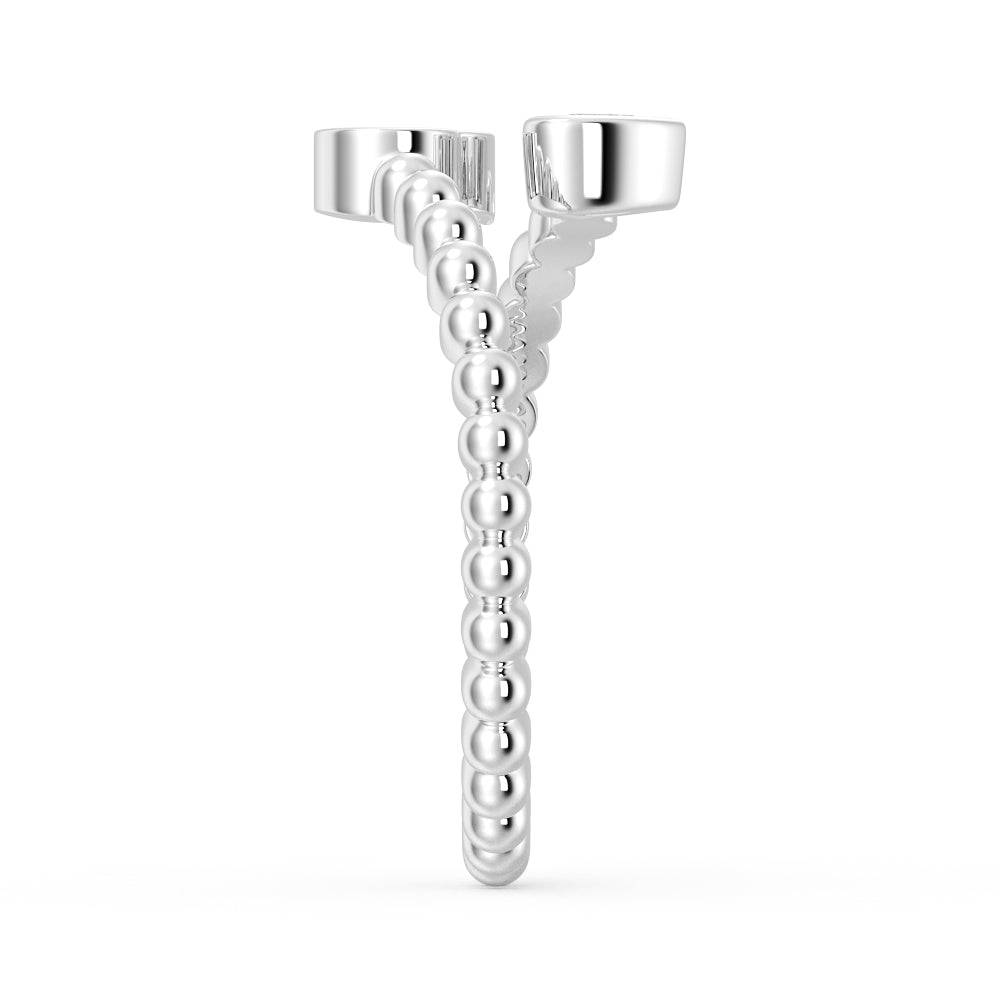 Lab Grown Diamond Personalized Initial Promise Ring for Women - Custom Engraved 14K Gold/White Gold Name Letter Ring - Perfect for Anniversaries, Engagements & Special Occasions