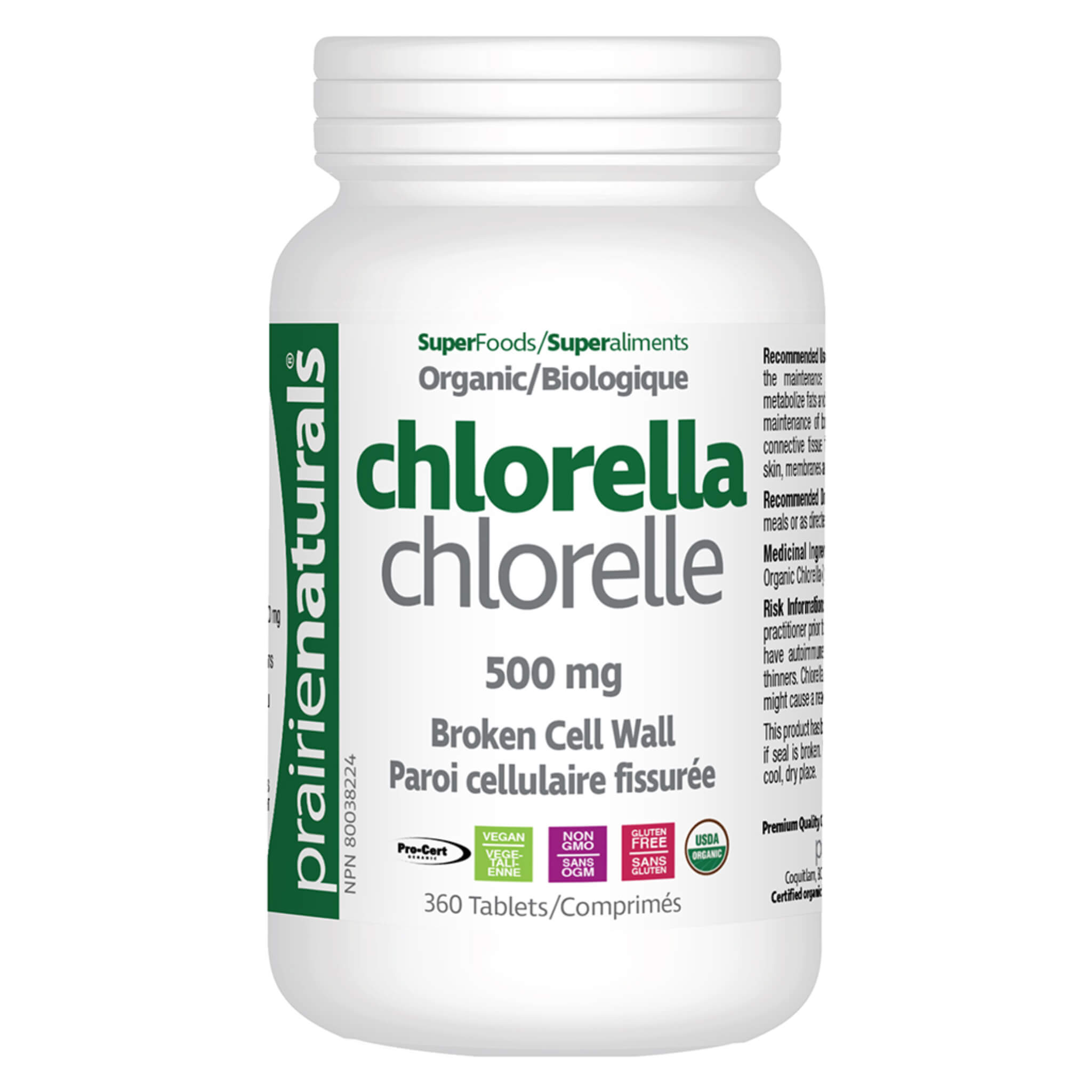 Organic Chlorella Powder with Broken Cell Wall - Premium Superfood Supplement for Detox & Immune Support - Perfect for Smoothies, Juices & Wellness Shots