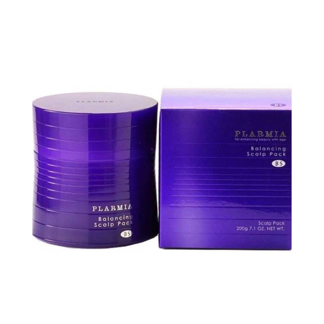 Milbon Plarmia Balancing Scalp Pack - Moisturizing Hair Mask for Dry & Damaged Hair - 200g Deep Conditioning Treatment - Perfect for Salon-Quality Hair Care at Home