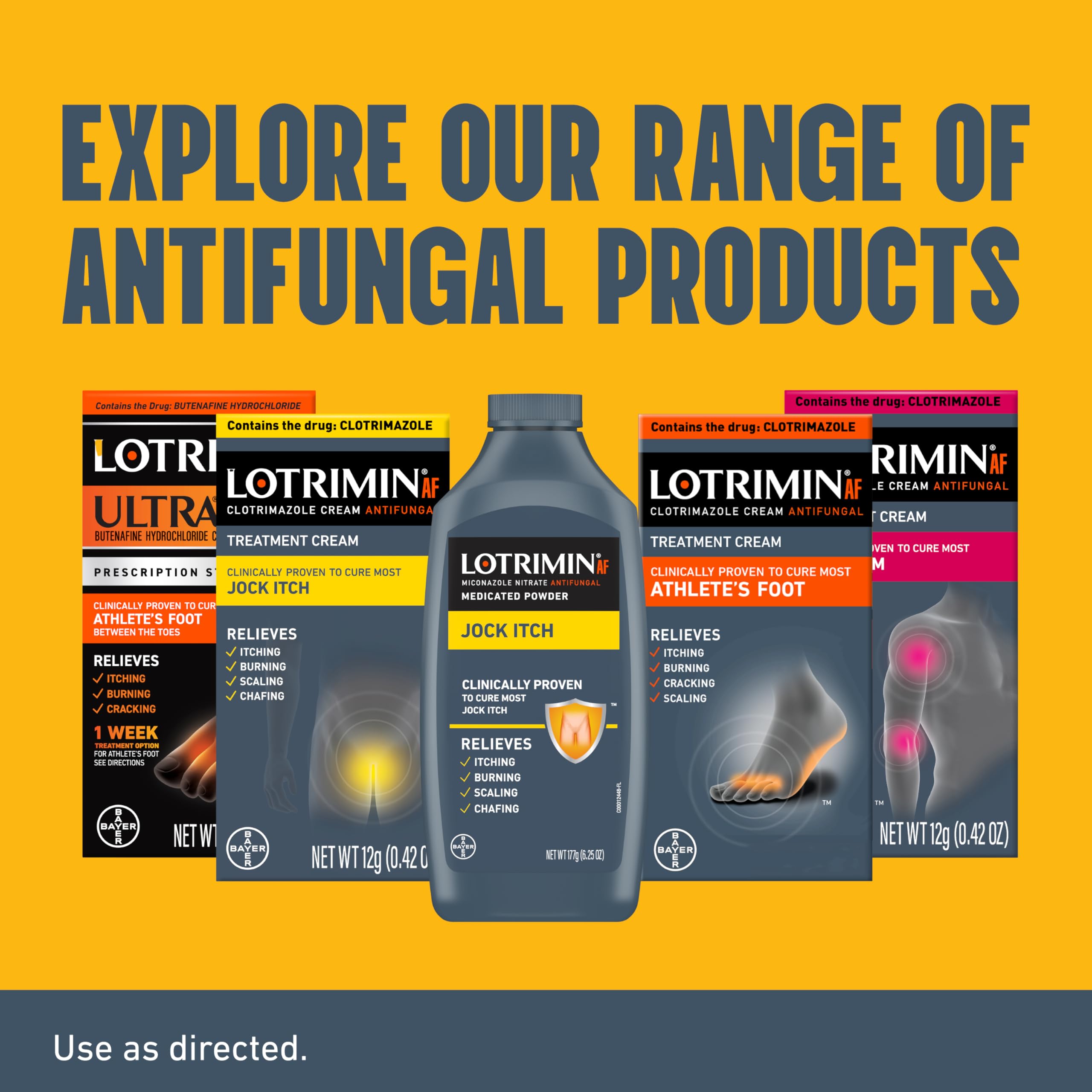 Lotrimin Antifungal Jock Itch Powder with Miconazole Nitrate - Effective Treatment for Men, Women & Kids 2+ | 6.25 oz | Relieves Itching & Irritation for Active Lifestyles, Sports & Daily Comfort