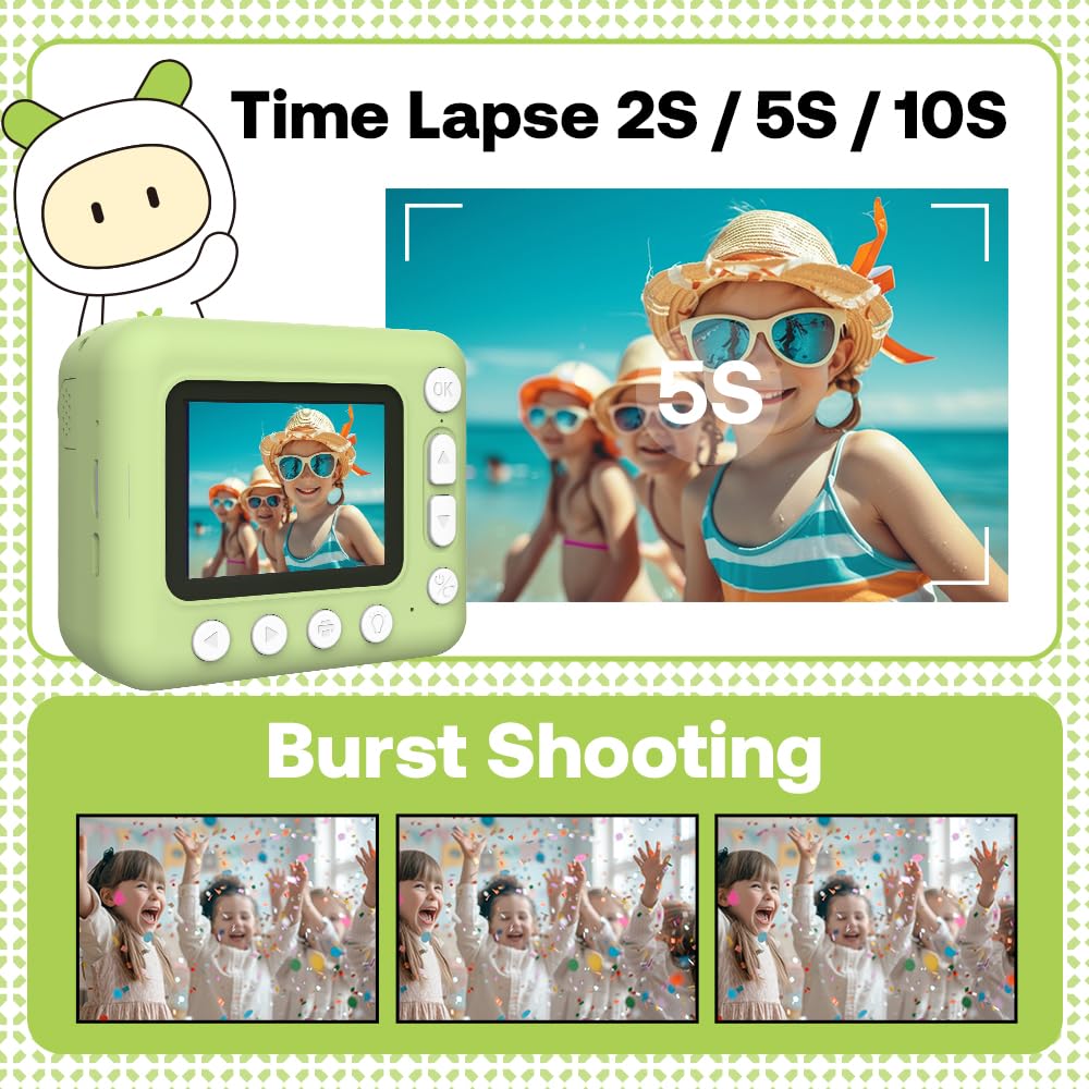 Andoer Kids Instant Print Camera - 1080P HD 2.4