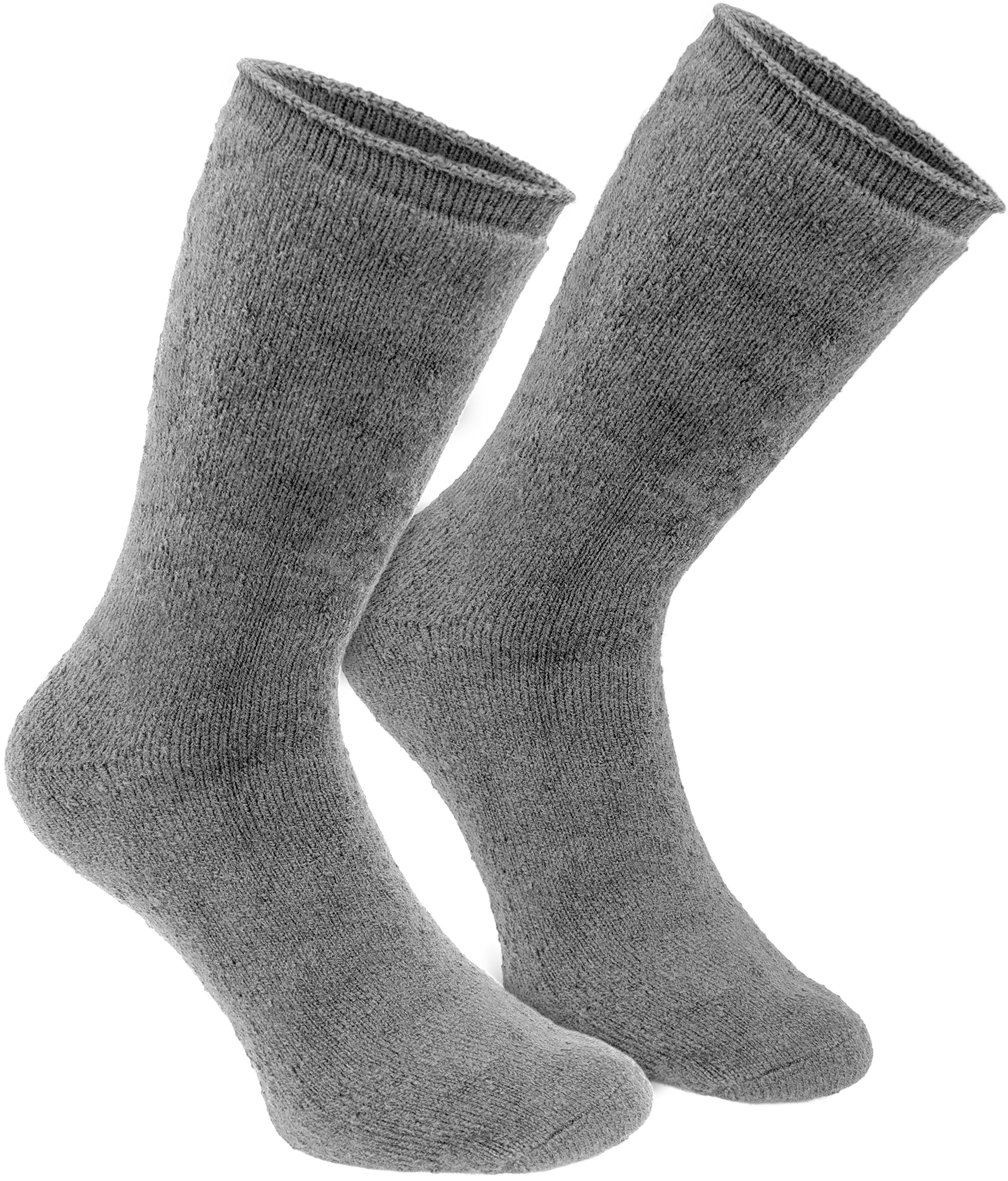 2-Pack BRUBAKER Thermal Socks for Women & Men - Ultra Warm Winter Socks with Heat-Trapping Insulation Fibers - Perfect for Cold Weather, Hiking, Skiing & Outdoor Activities