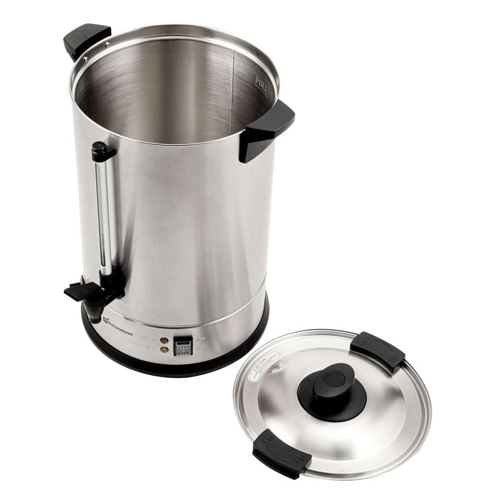 Restaurantware Restpresso 5 Gallon Commercial Coffee Dispenser - 120V/1000W Stainless Steel Coffee Urn with Adjustable Thermostat & No-Drip Spigot, Serves 128 Cups - Perfect for Catering, Events, Offices & Large Gatherings