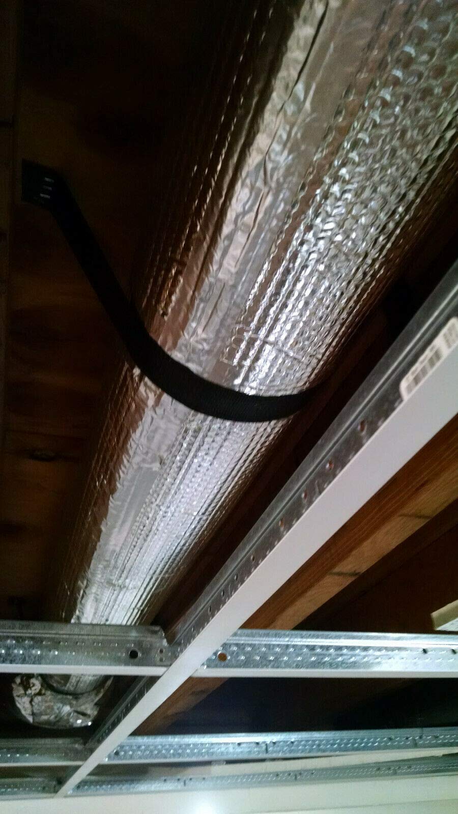 XTEMP Double Sided Reflective Insulation Radiant Barrier - 4x10ft Bubble Foil Vapor Barrier with R7-21 Value - Ideal for Attics, Walls, Floors & HVAC Duct Insulation