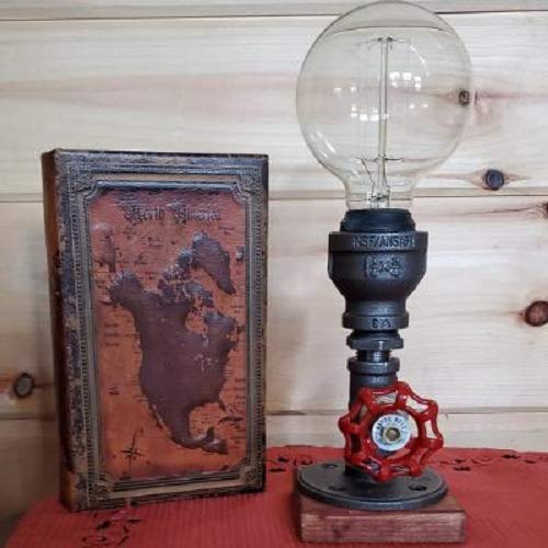 Vintage Industrial Desk Lamp - Edison Steampunk Table Light for Home Office, Dorm Room & Study | Rustic Globe Lighting Decor for Men & Women | Perfect Gift Idea for Birthday, Housewarming & Workspace Accessories
