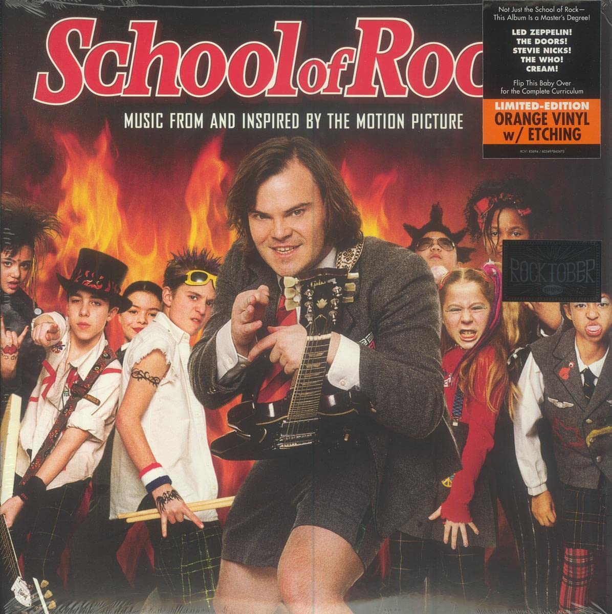 School of Rock Soundtrack (2xLP Orange Vinyl with Etching - 2021 Reissue) - Limited Edition Vinyl Record for Music Collectors & Movie Fans - Perfect for Home Listening & Gift Giving