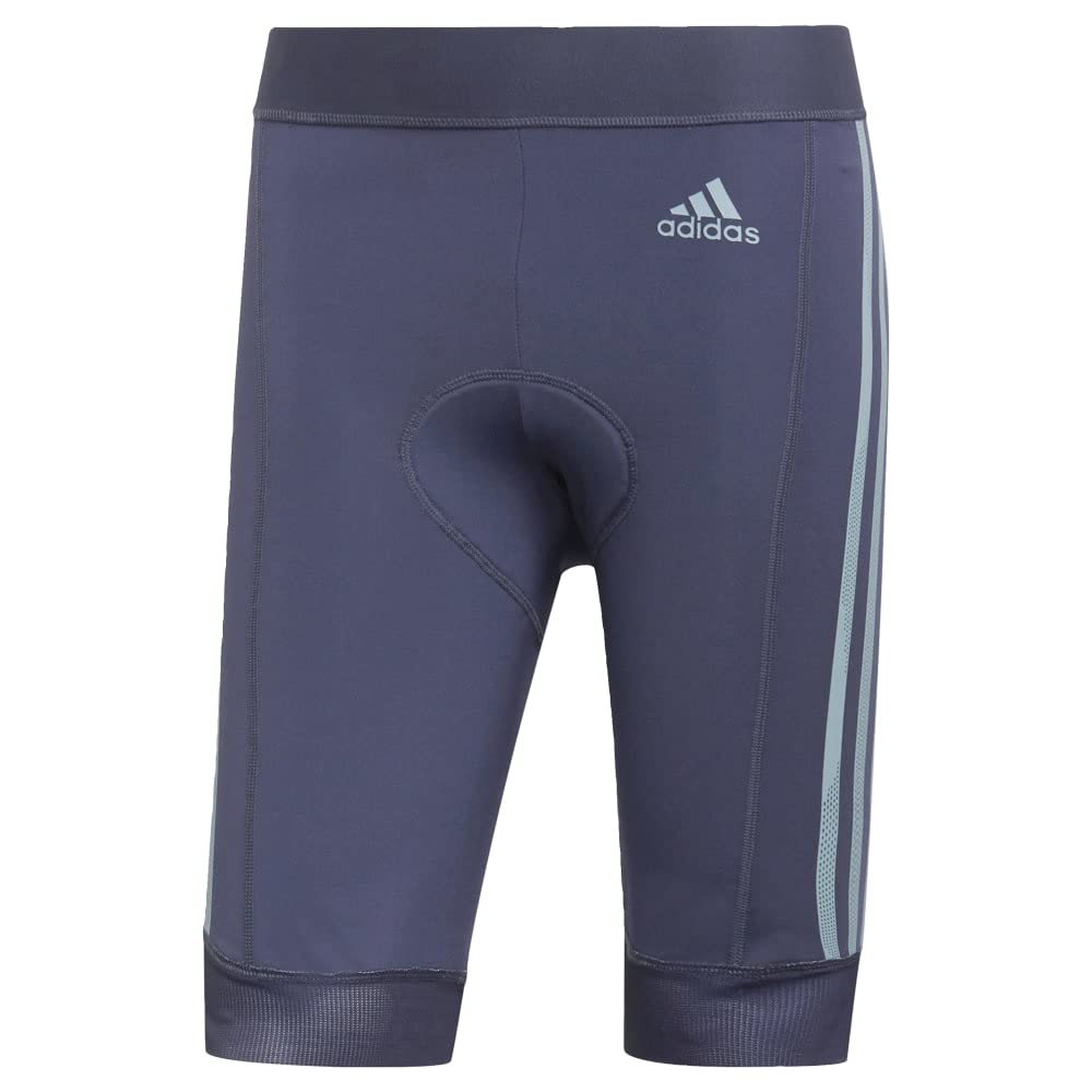 adidas Men's H59846 Cycling Shorts - Shadow Navy/Magic Gray - Breathable & Comfortable for Biking, Running & Gym Workouts