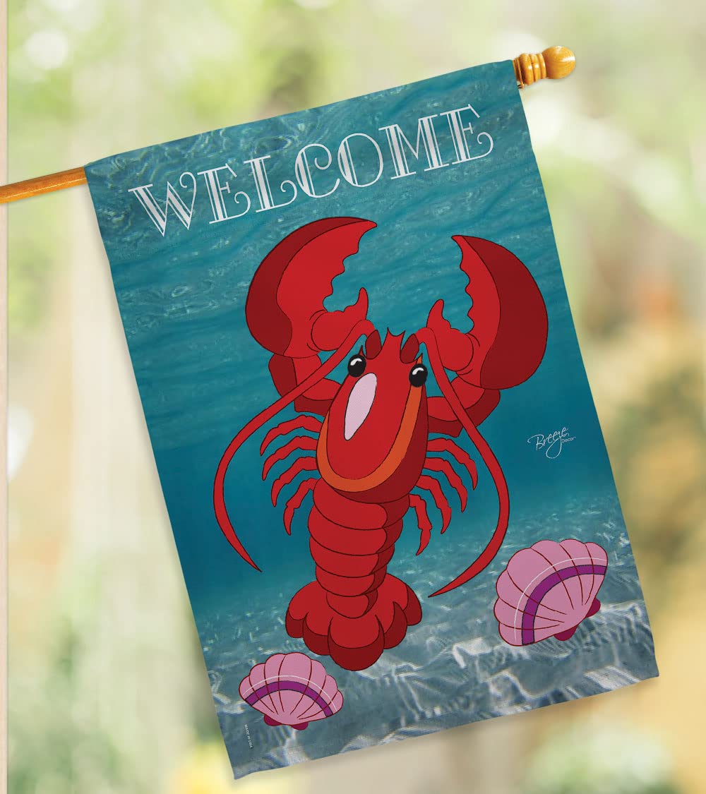 Lobster Coastal Decor Flag Set 28x40
