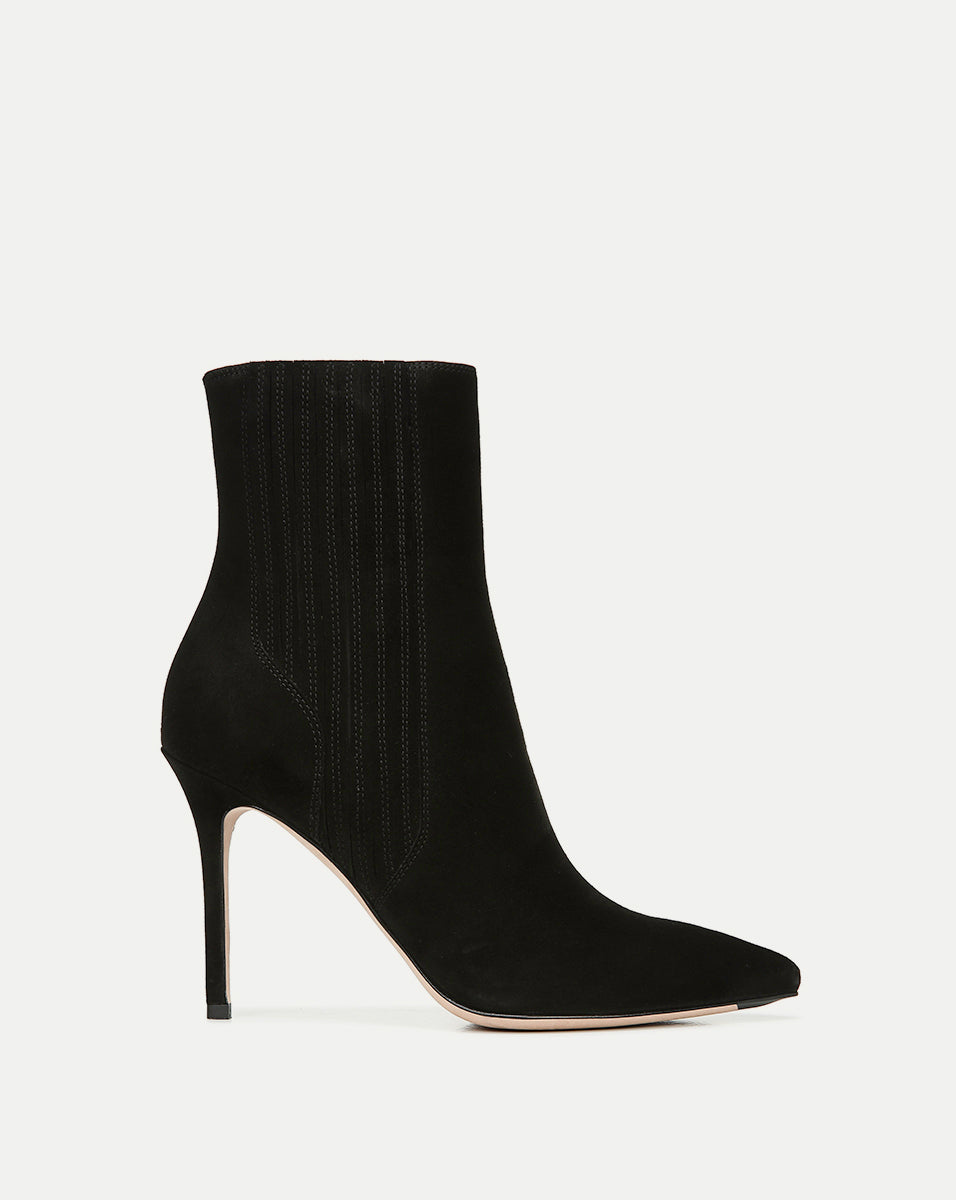 Lisa Suede Stiletto Heel Bootie - Women's Fashion Pointed Toe Ankle Boots for Party, Night Out & Office Wear