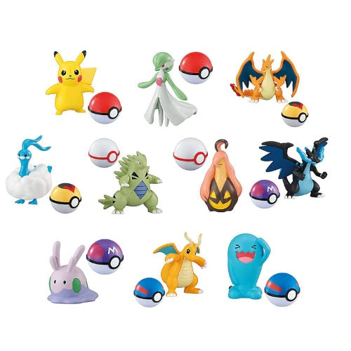 Pokemon Get Collection Heat Up! 1 Inch Mini Figure Set - Cute Pocket-Sized Character Toys for Kids & Collectors - Perfect for Party Favors, Gift Bags, and Display Shelves