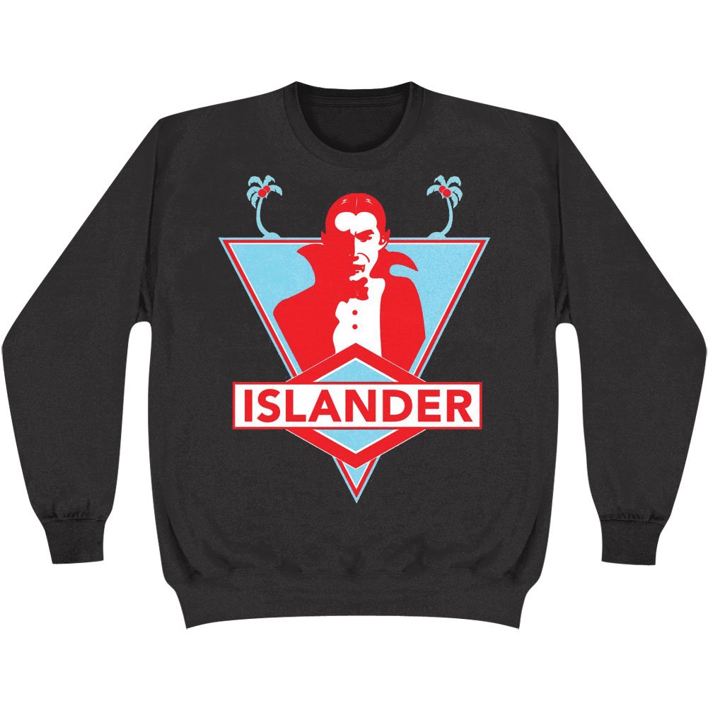 Men's Dracula Graphic Sweatshirt - Black Horror Theme Pullover for Halloween, Cosplay & Casual Wear