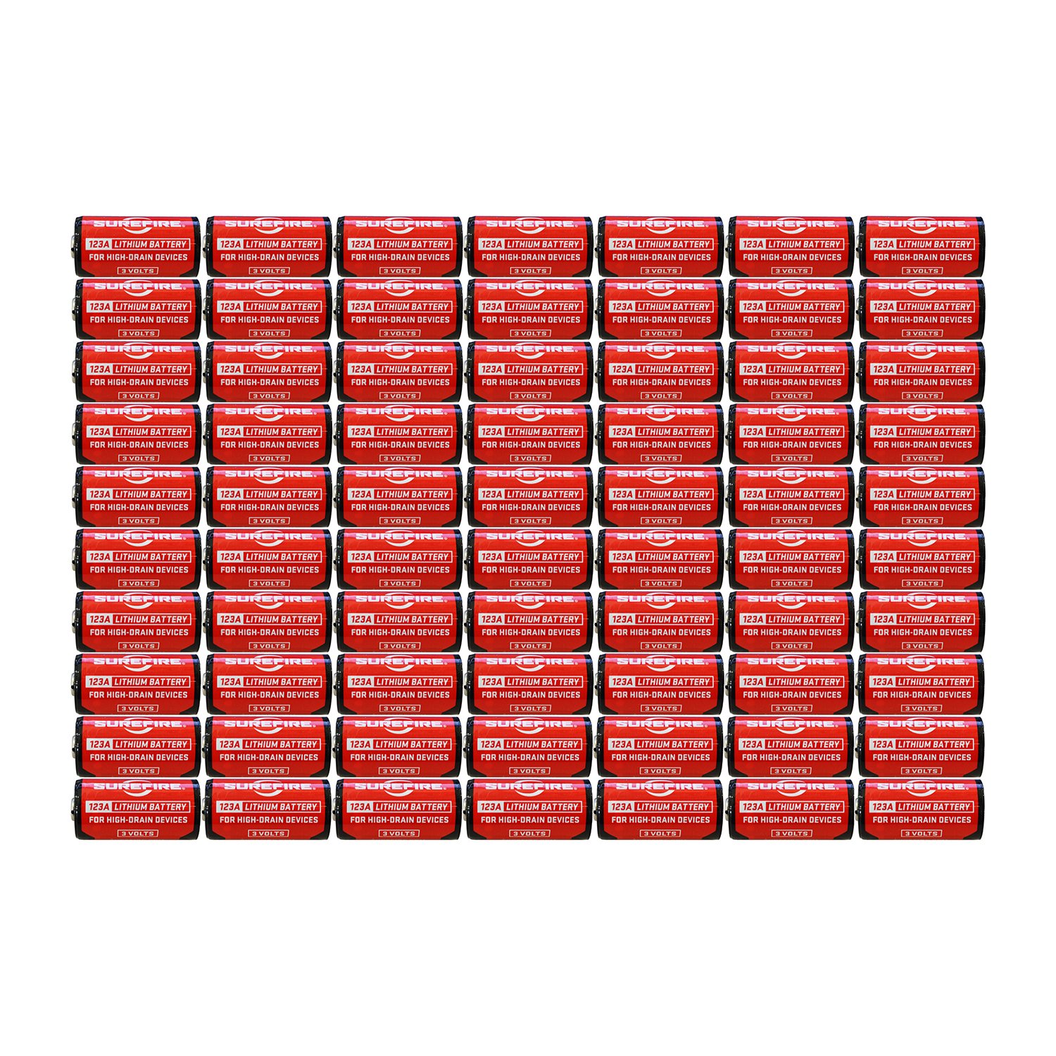 SureFire 72 Pack 123A Lithium Batteries - Long Lasting Power for Flashlights, Cameras & Medical Devices - Ideal for Emergency Kits & Outdoor Adventures