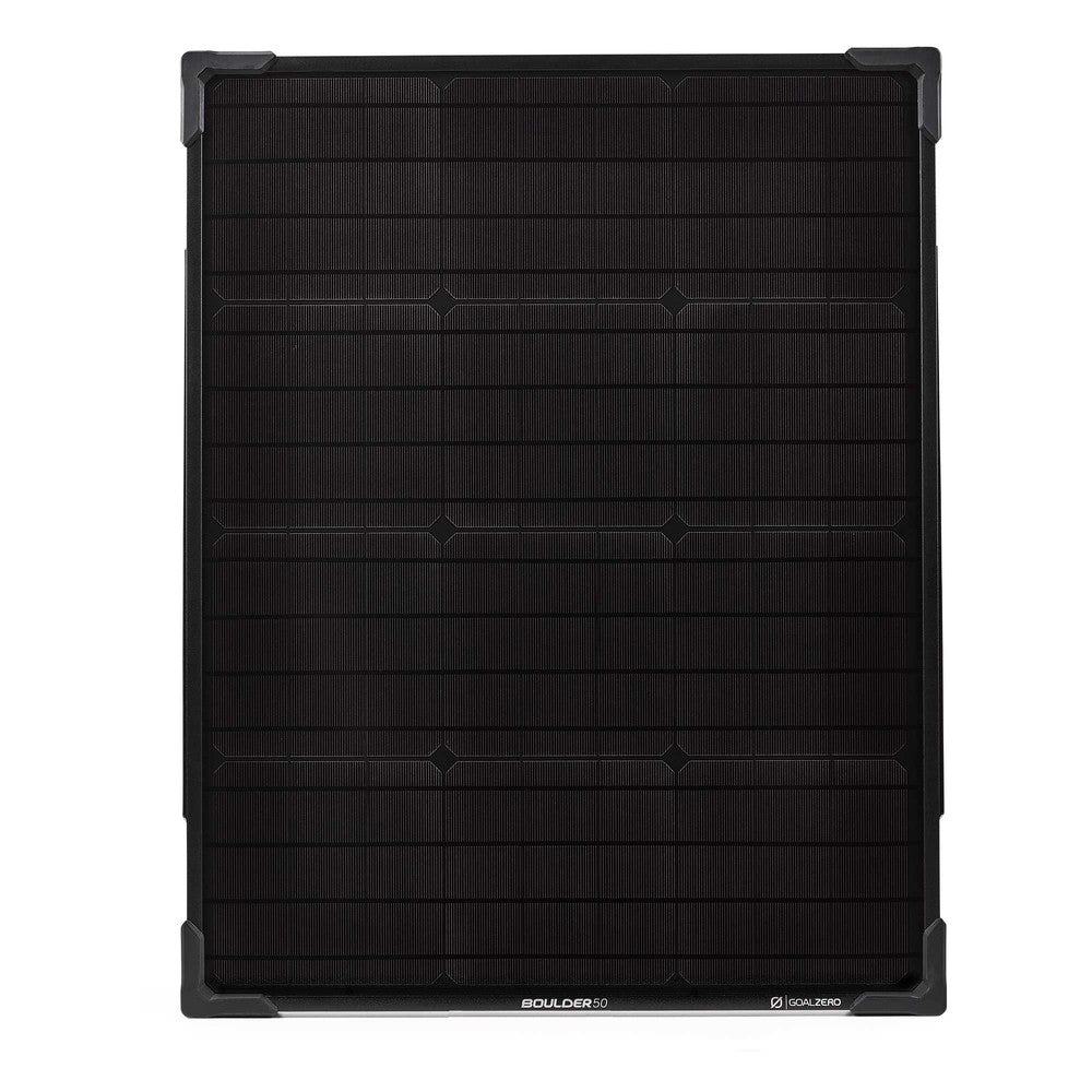 Boulder 50W Solar Panel - Portable Solar Charger for Camping, Hiking & Outdoor Adventures - High Efficiency 50 Watt Solar Power Kit for Phones, Laptops & RV