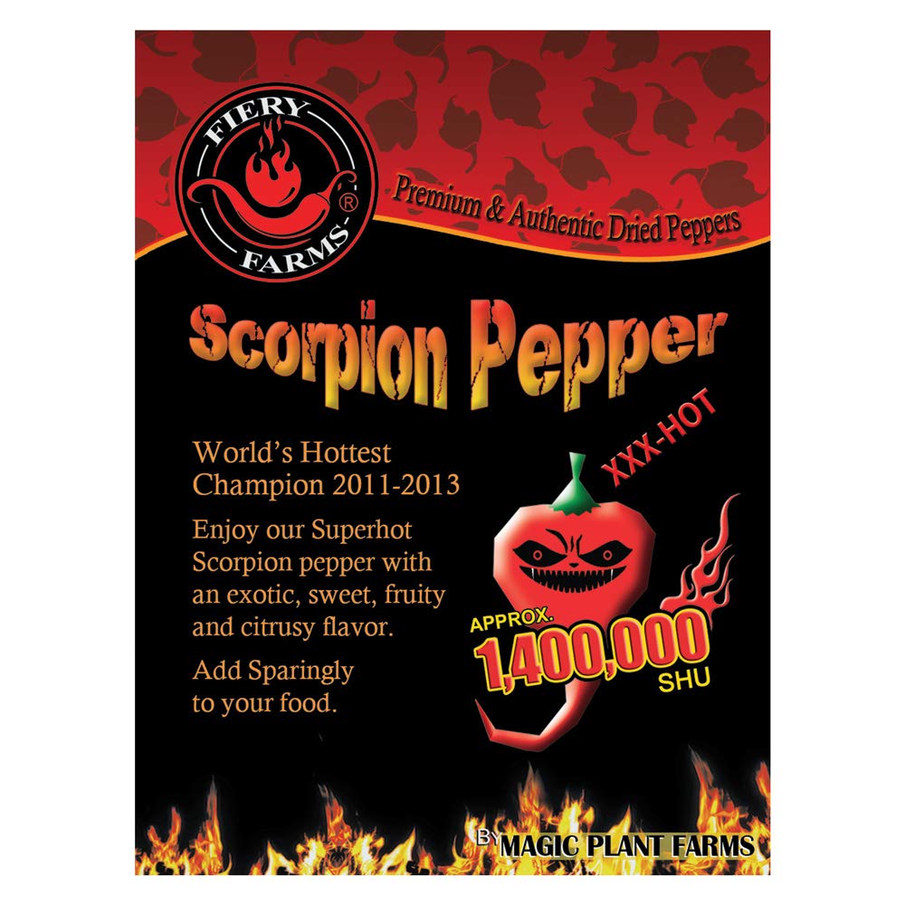 Magic Plant Red Trinidad Scorpion Butch T Pepper Powder - Superhot Ground Chili (800K-1.8M SHU) - Non-GMO, Bulk 1 Lb - Perfect for Spicy Cooking, Hot Sauces & BBQ Rubs