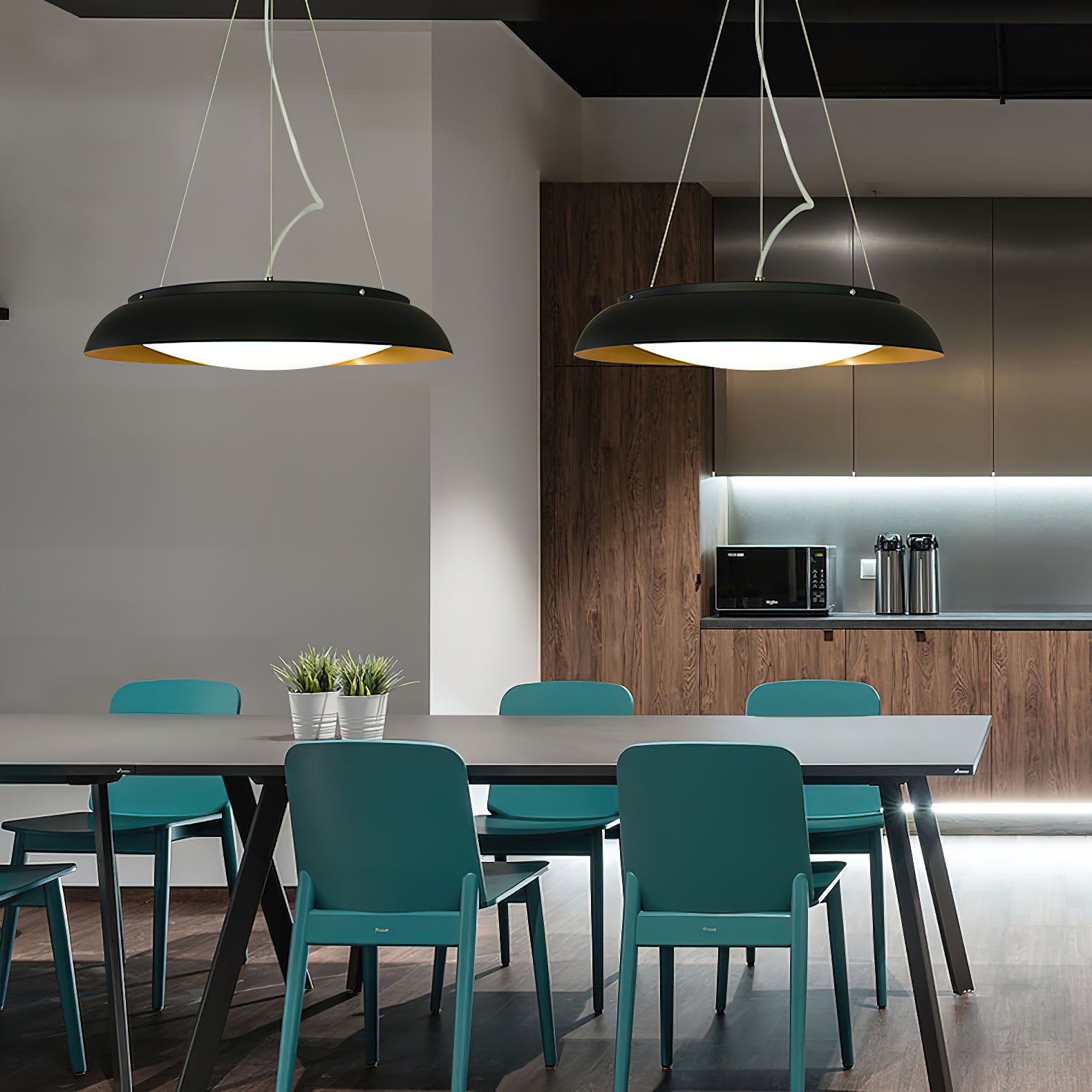 Modern Aero Pendant Light - Sleek Minimalist Ceiling Lamp for Kitchen Island, Dining Room & Bedroom | Energy Efficient LED Lighting Fixture