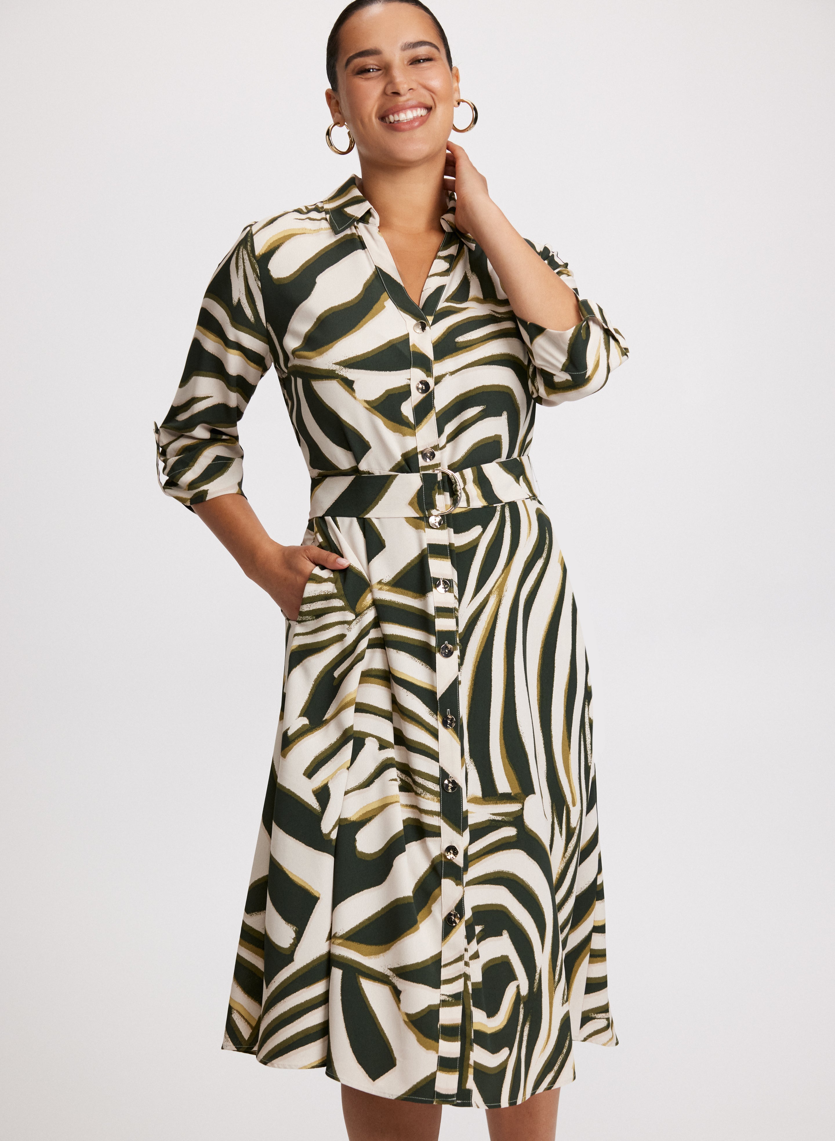 Stylish Animal Print Midi Dress for Women - Flowy Summer Casual & Party Wear - Perfect for Date Nights, Vacations & Special Occasions