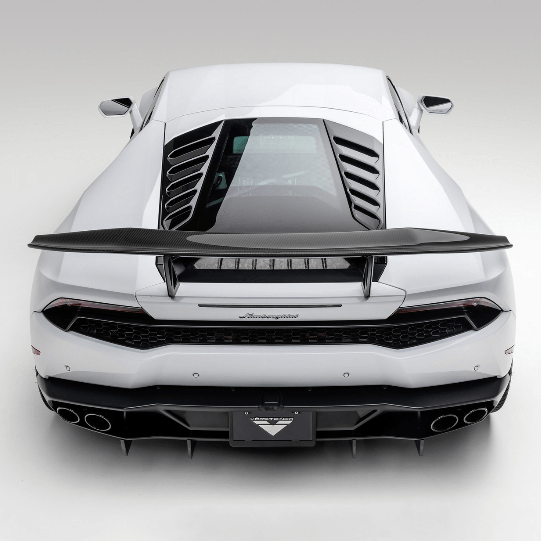Lamborghini Huracan Mondiale Edition Carbon Fiber Aero Wing Blade with Aluminum Uprights - High Performance Rear Spoiler for Track Racing & Street Use