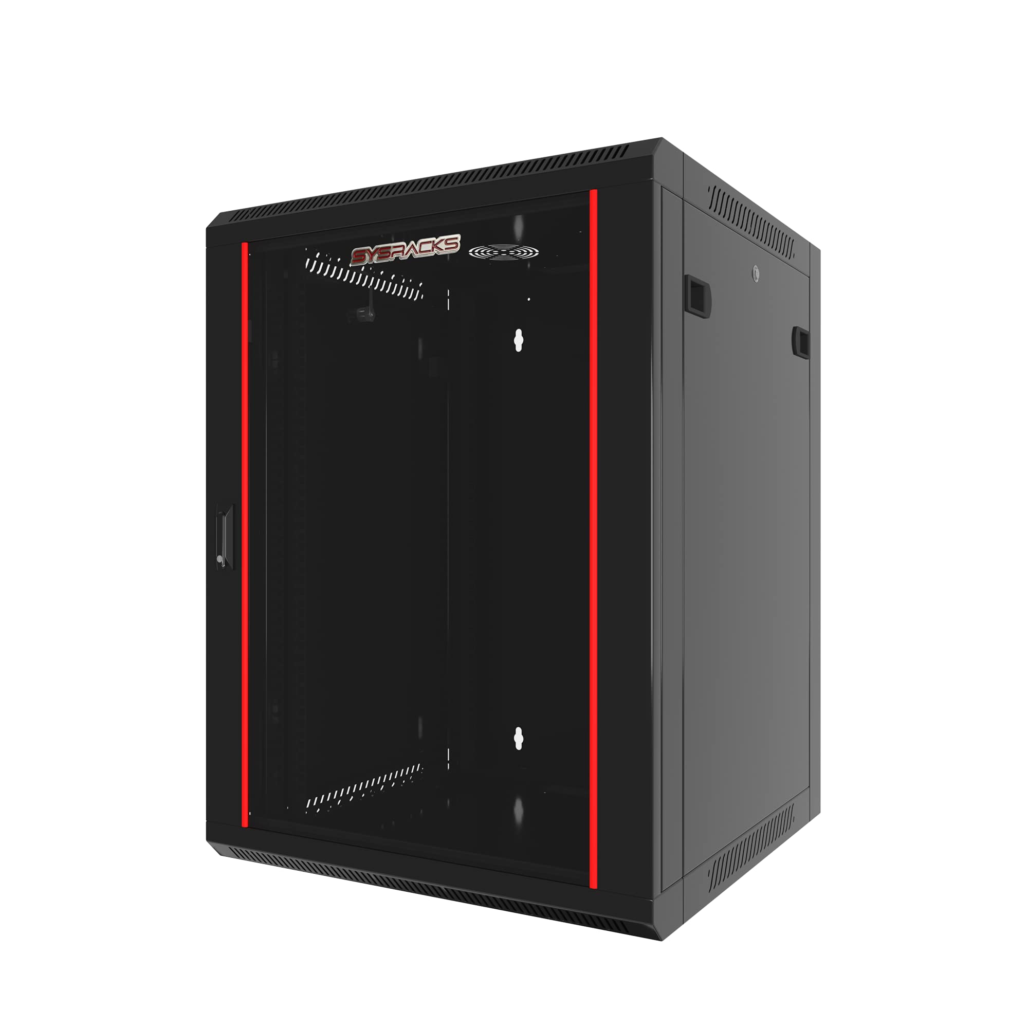 12U Wall Mount Server Rack Cabinet - 24-Inch Depth Locking Network Enclosure for Electronics, Security & AV Equipment | Secure Data Storage for Home Office, Server Rooms & IT Closets
