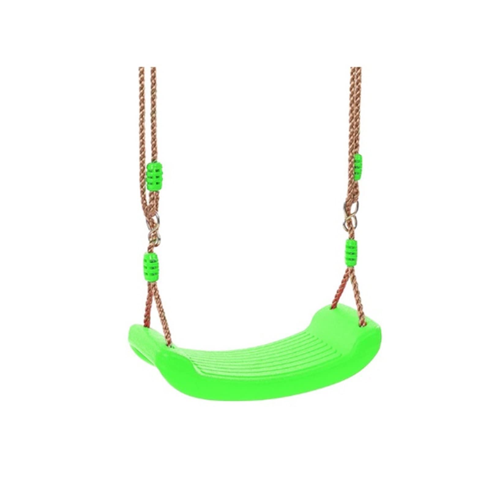 YYUNG Adjustable Kids Hanging Swing Seat - Portable Outdoor Garden Play Chair with Height Adjustable Ropes - Green Children's Swing Set for Backyard, Playground & Indoor Use