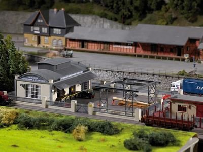 Piko 61152 HO Scale Box Factory Gerlacher Model Train Building - Perfect for Model Railroad Scenery & Train Layouts