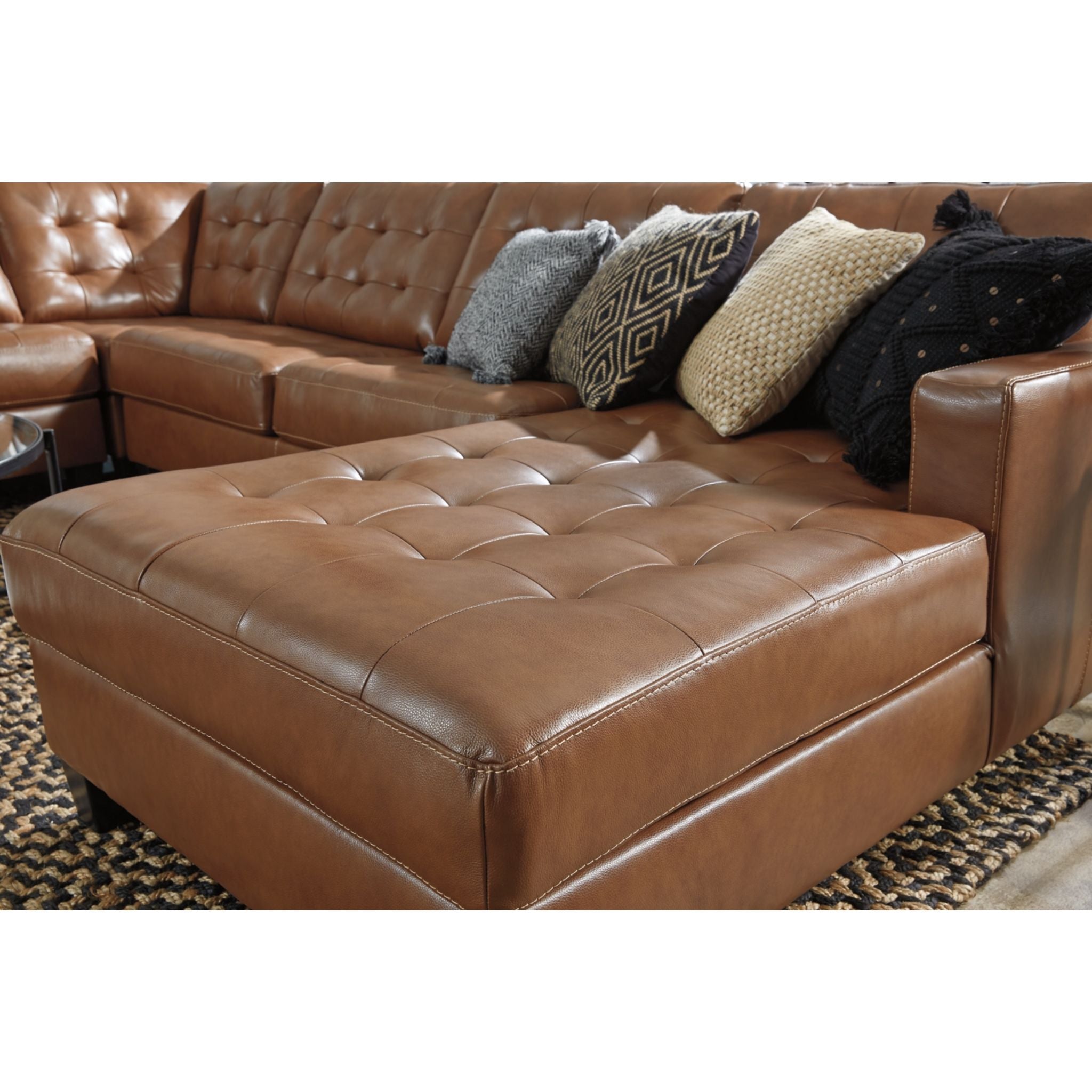 Baskove 4-Piece Sectional Sofa with Chaise Lounge - Modern L-Shaped Couch Set for Living Room, Family Room & Apartment - Soft Fabric Upholstery, Comfortable Seating for Relaxation & Entertainment