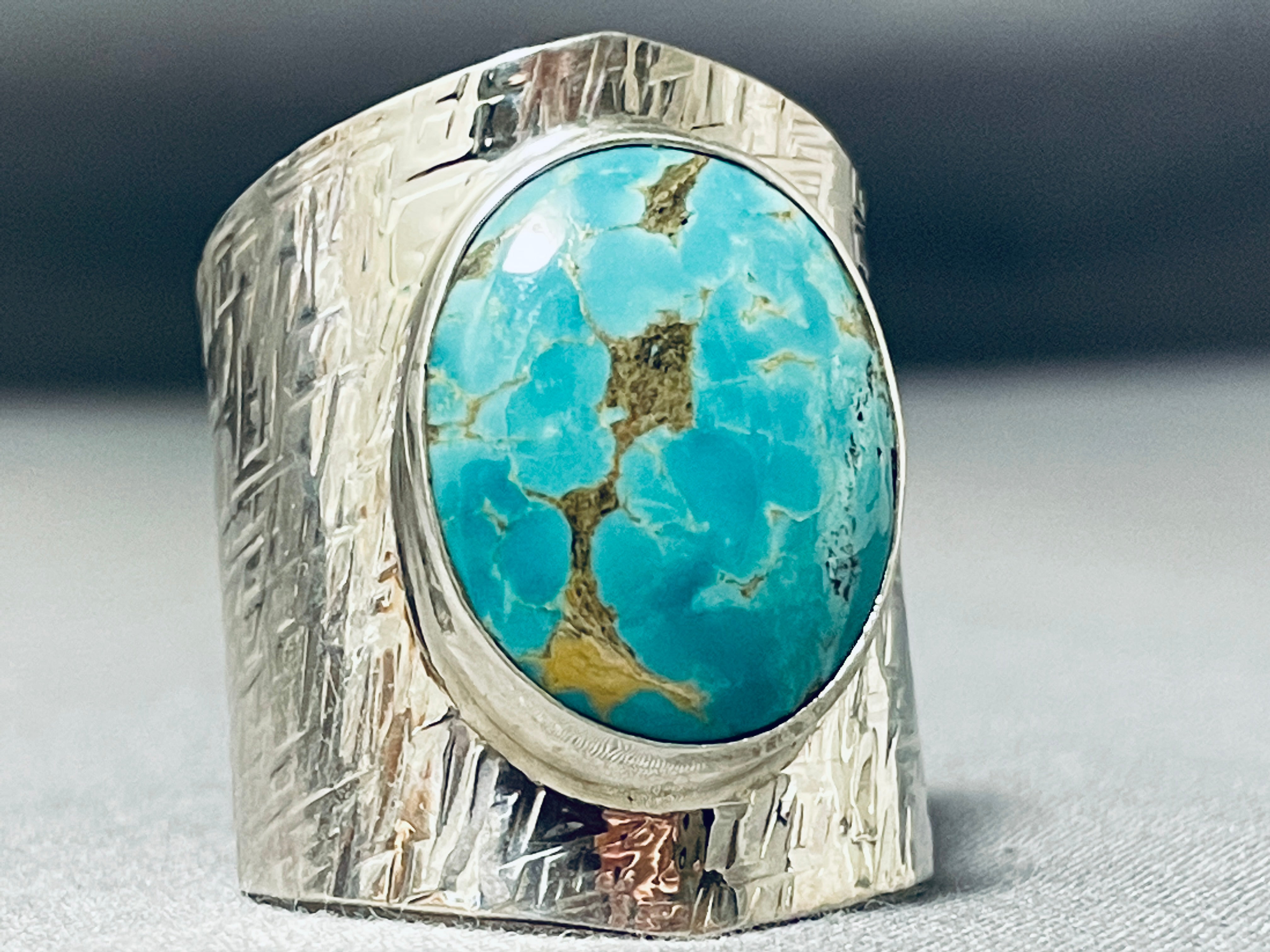 Authentic Native American Navajo Royston Turquoise Sterling Silver Ring for Women – Handmade Jewelry for Gifts, Weddings & Special Occasions