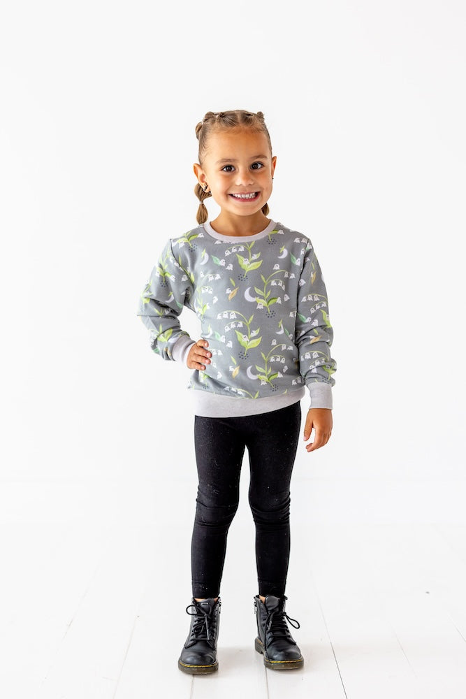 Boo Bells Kids' Crewneck Sweatshirt - Soft Cotton Pullover Hoodie for Boys & Girls - Cozy Casual Wear for School, Playdates & Family Outings