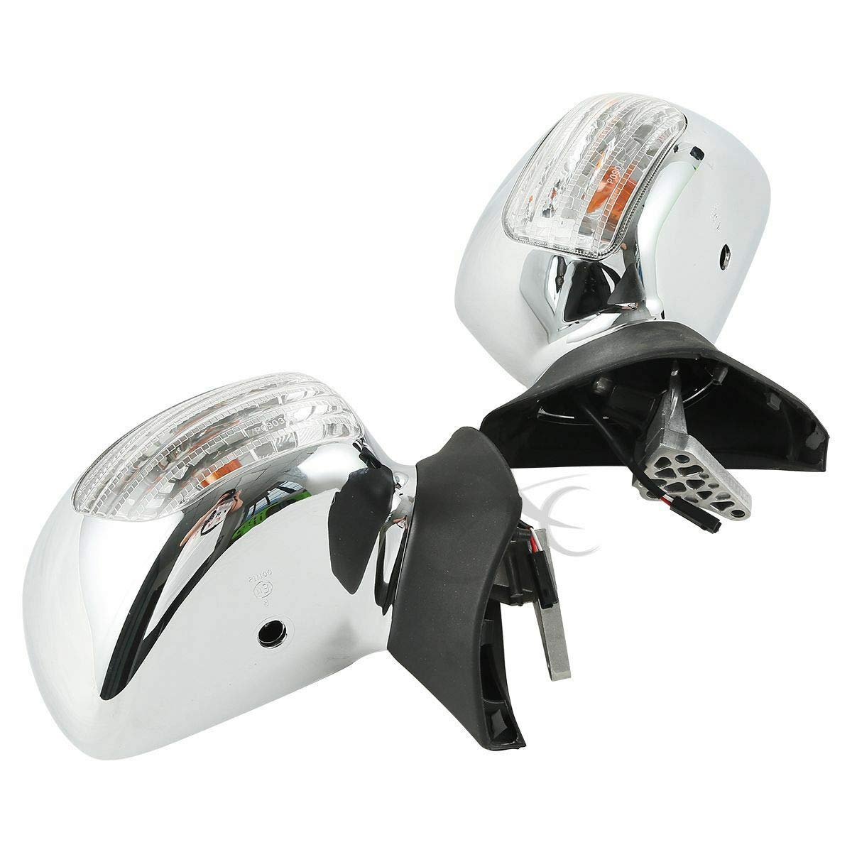 Premium Green-L Rearview Side Mirrors with LED Turn Signals for Honda Goldwing GL1800 (2001-2017 Models) - Enhanced Safety & Style for Motorcycle Riders